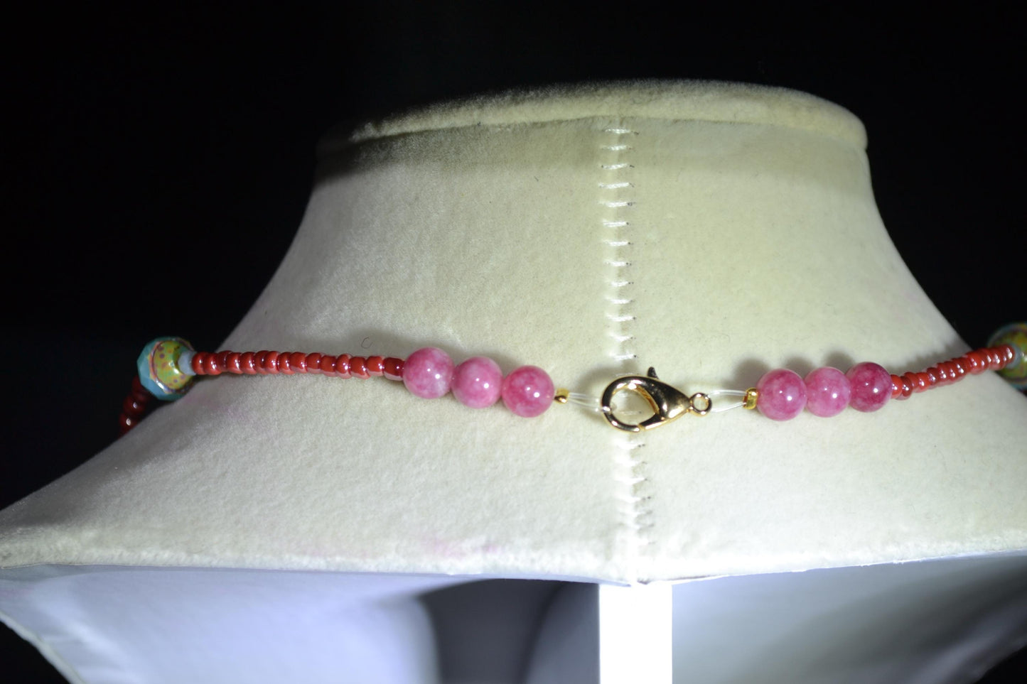Beaded Saturns necklace