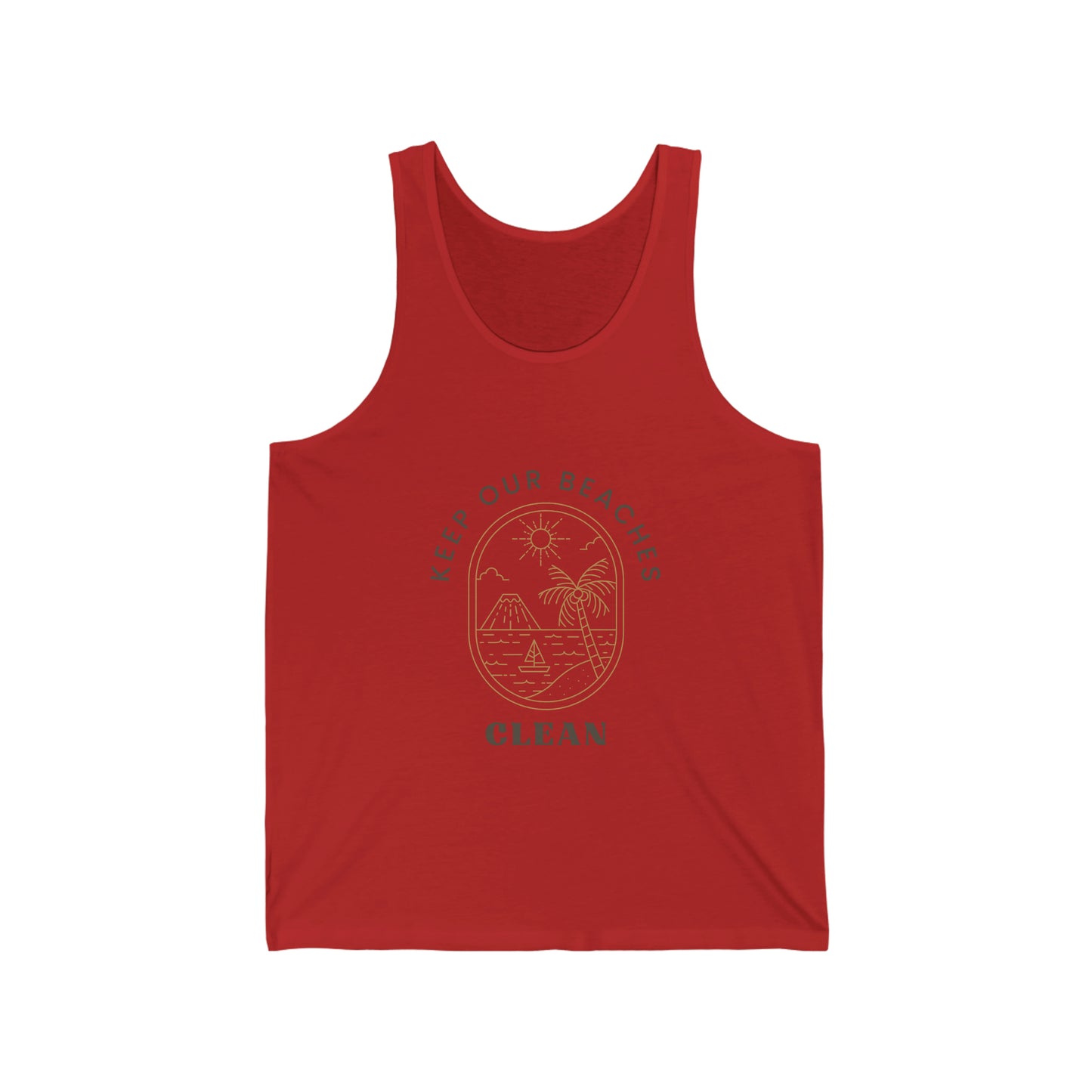 Clean Beaches Unisex Jersey Tank