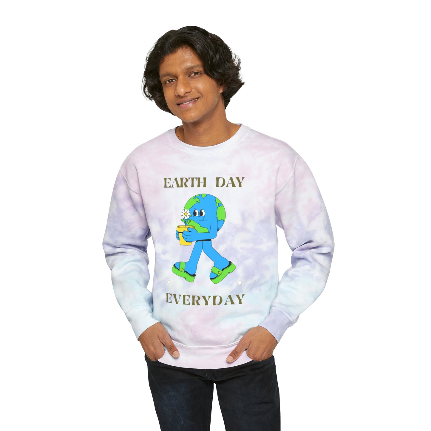 Earth Day Everyday Unisex Tie-Dye Crewneck
