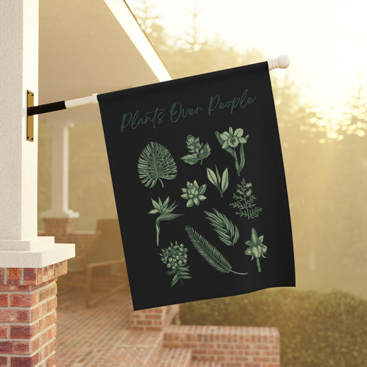 Plants Over People Garden & House Banner