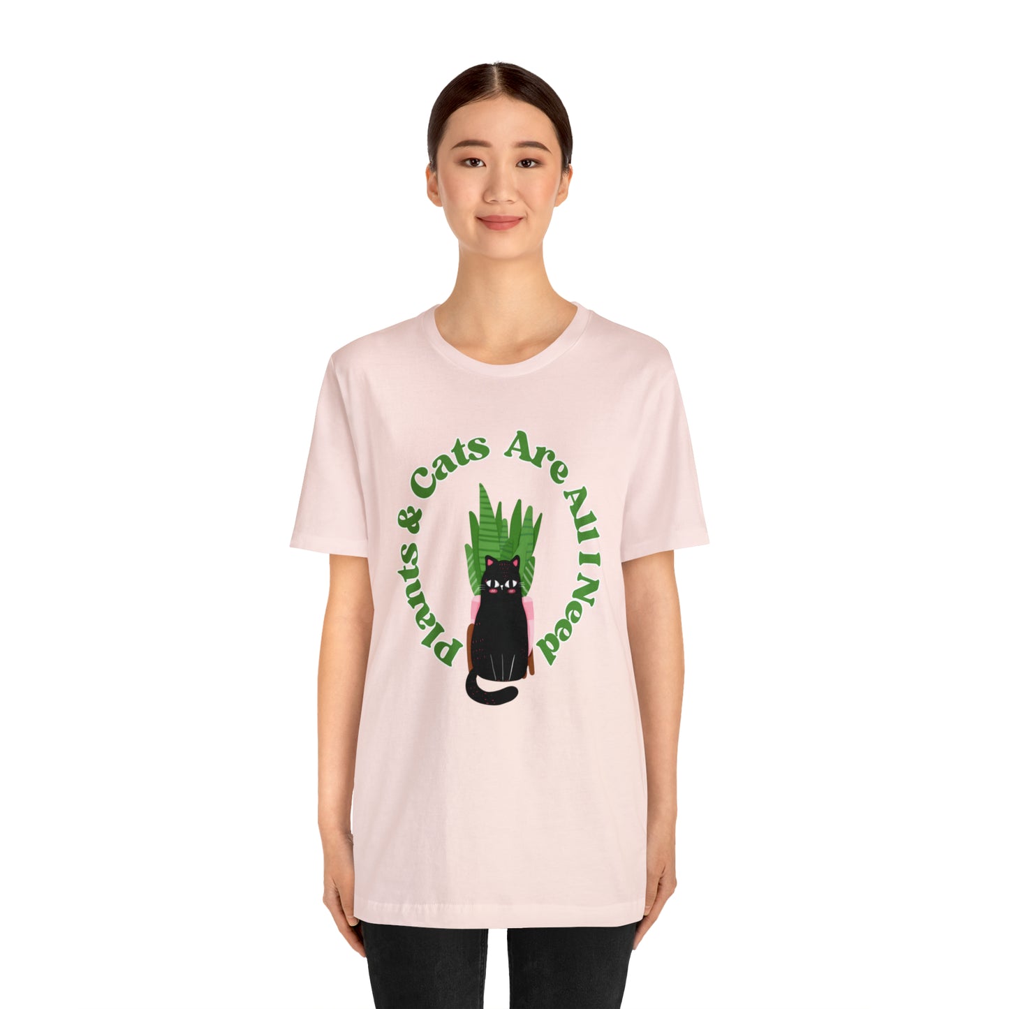 Plants & Cats Are All I Need Unisex Jersey Tee