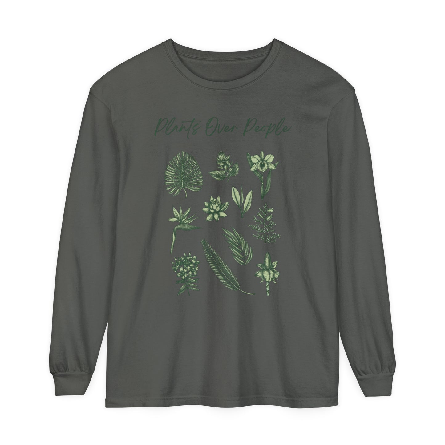 Plants Over People Unisex Garment-dyed Long Sleeve