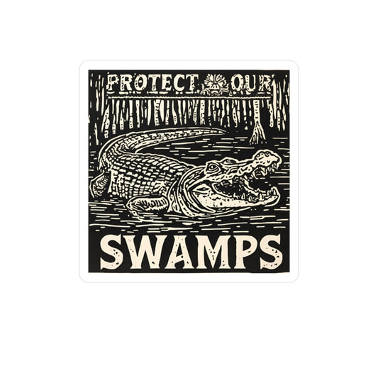 Swamp Protector Vinyl Decals | Eco-Friendly Stickers for Nature Lovers, Home Decor, Outdoor Gear, Gift Ideas, Wildlife Awareness