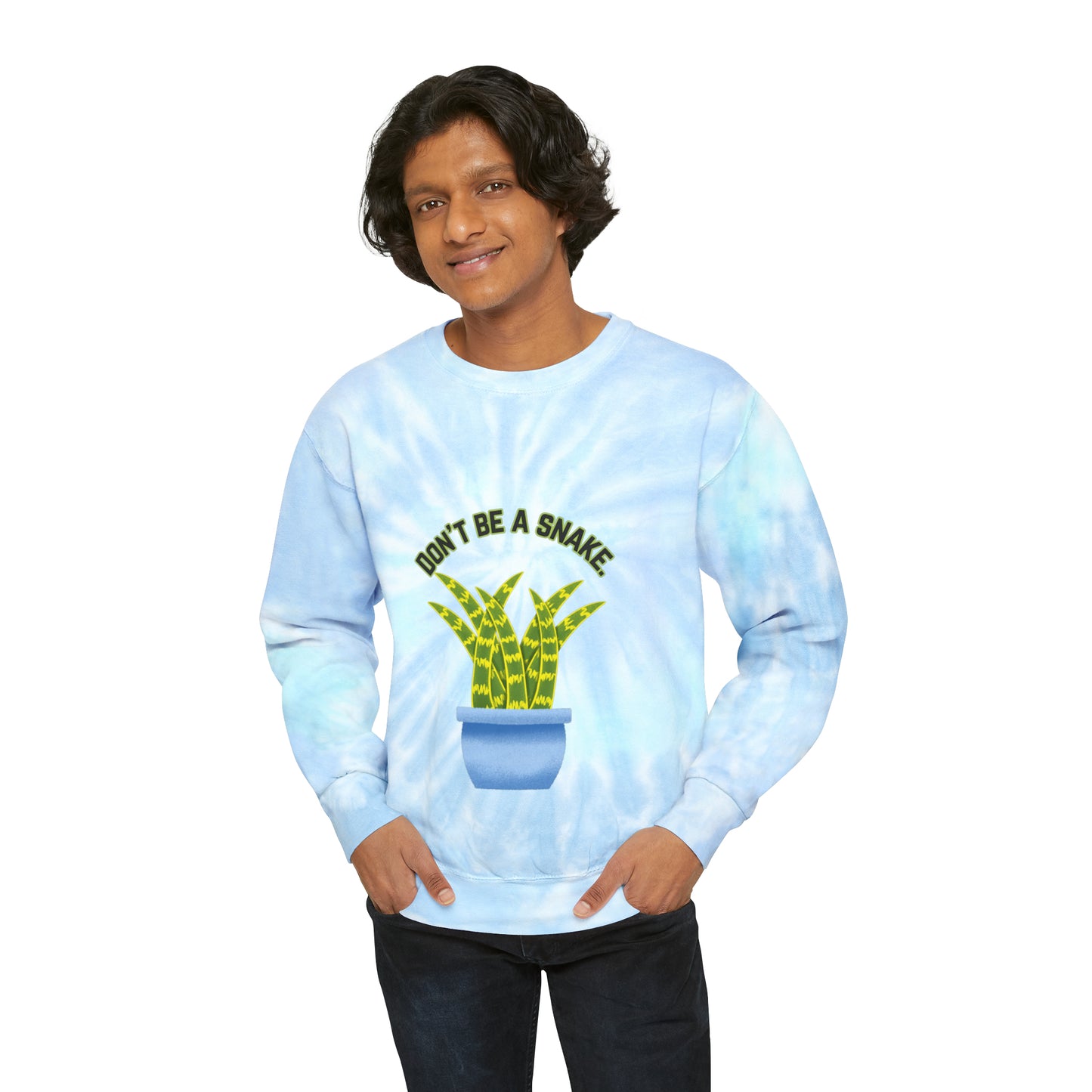 Don't Be A Snake Unisex Tie-Dye Crewneck