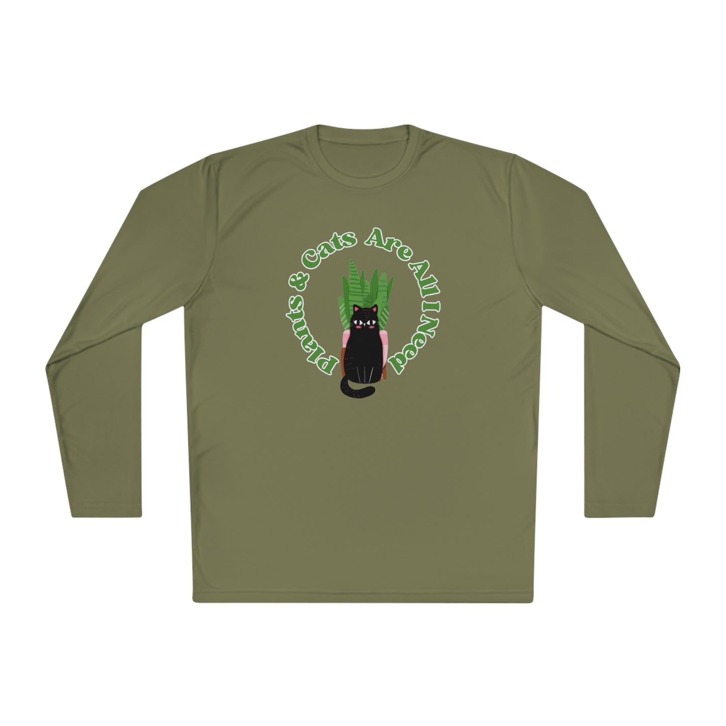 Plants & Cats Are All I Need Unisex Lightweight Long Sleeve