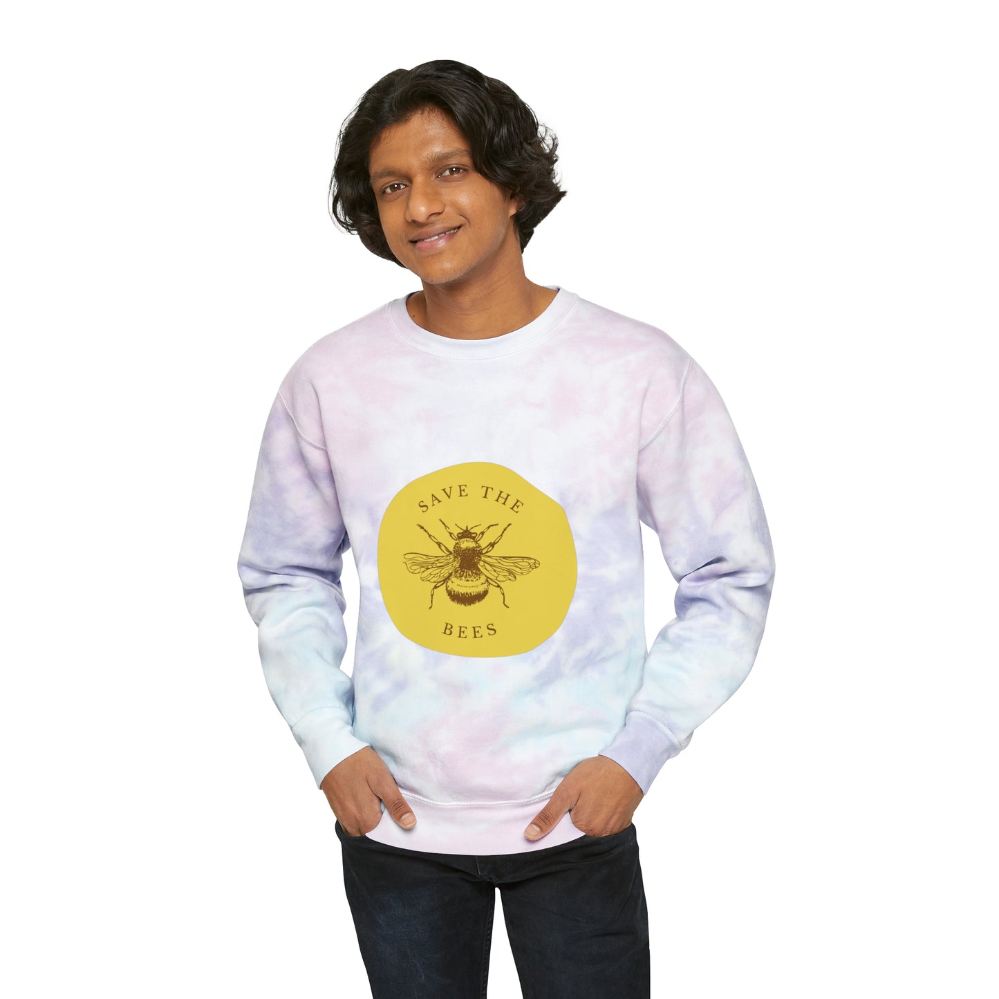 Save The Bees Unisex Tie-Dye Crewneck