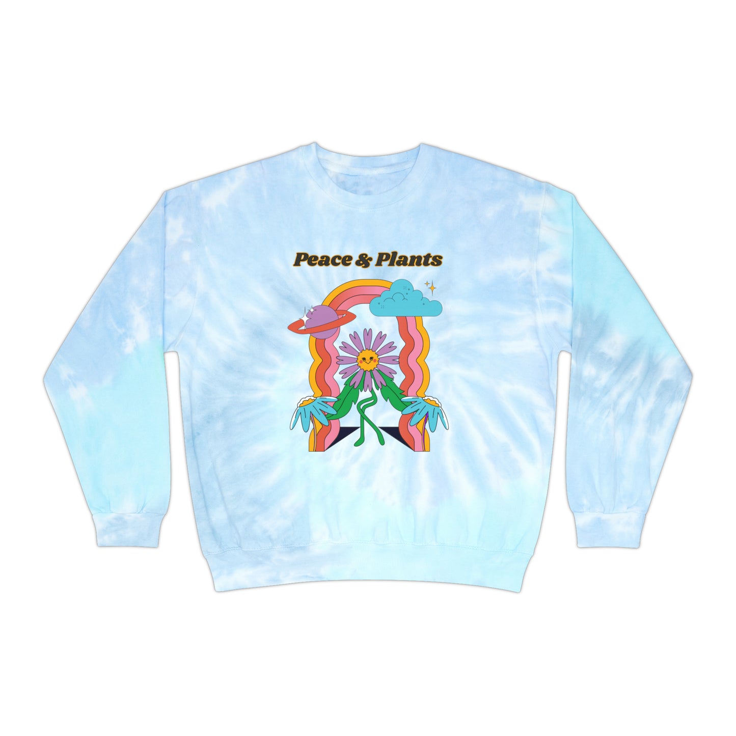 Peace & Plants Tie-Dye Crewneck