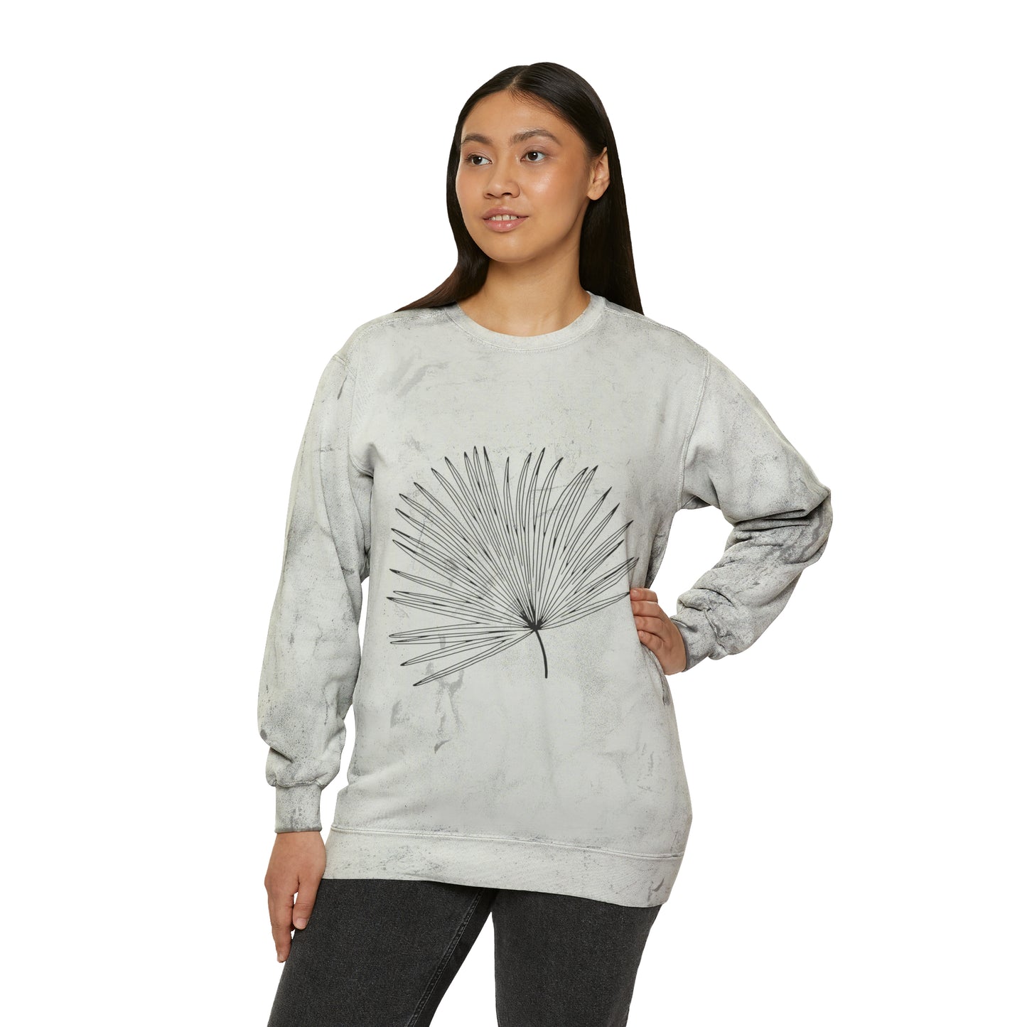 Palm Leaf Unisex Color Blast Crewneck
