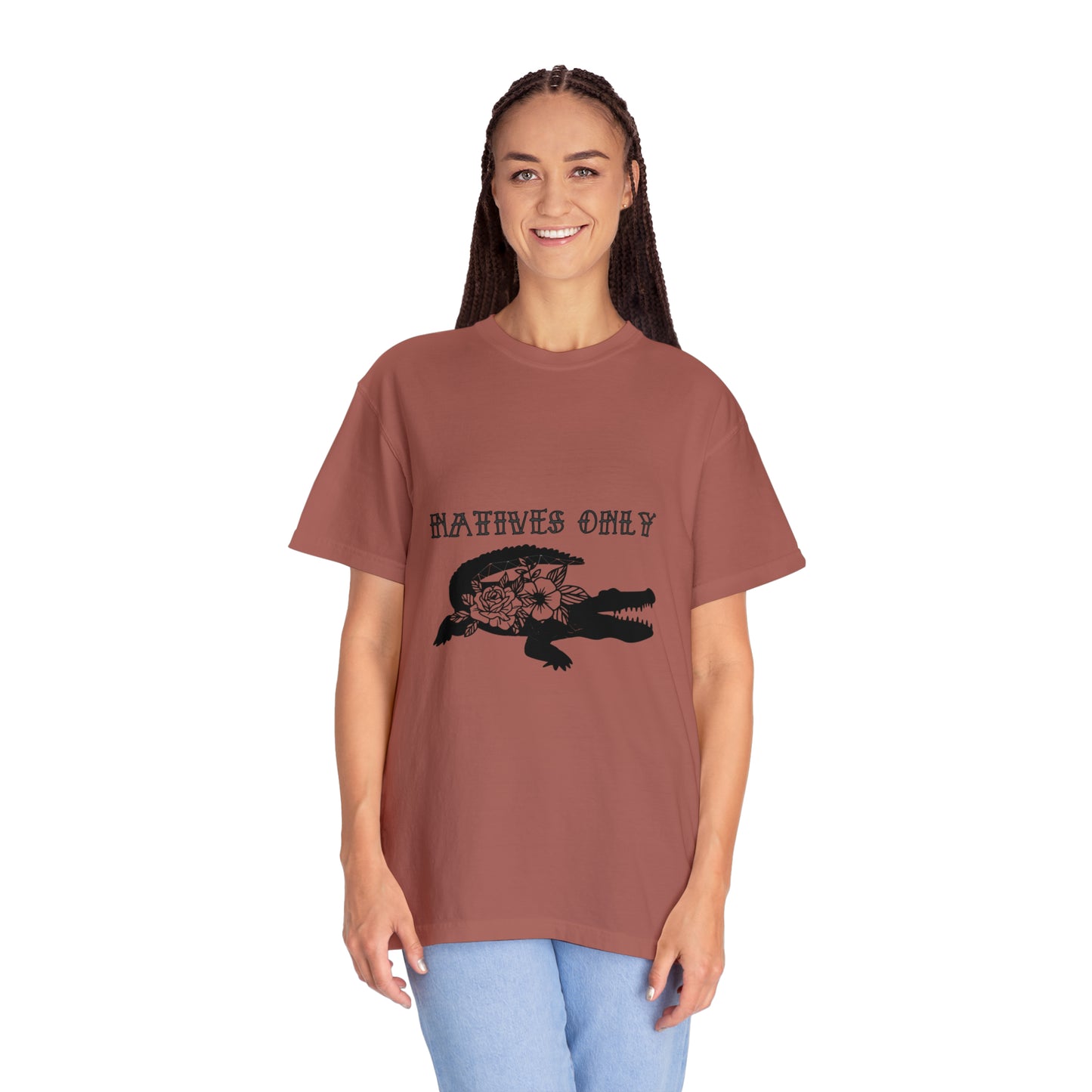 Natives Only Alligator Unisex Garment-Dyed T-shirt