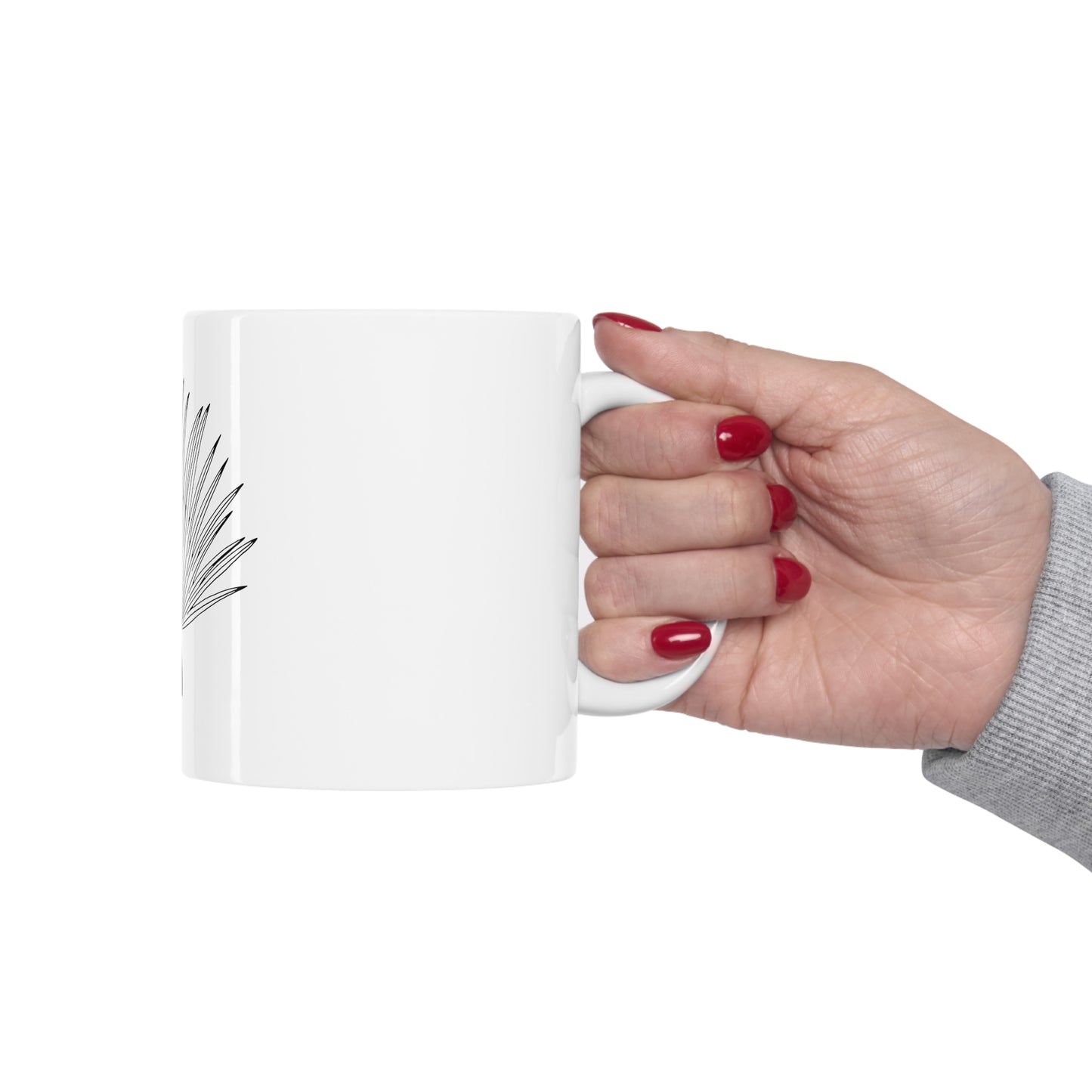 Palm Leaf Ceramic Mug