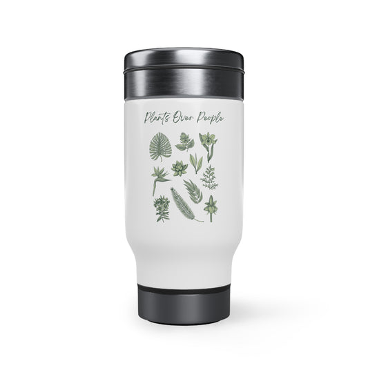 Plants Over People Stainless Steel Travel Mug