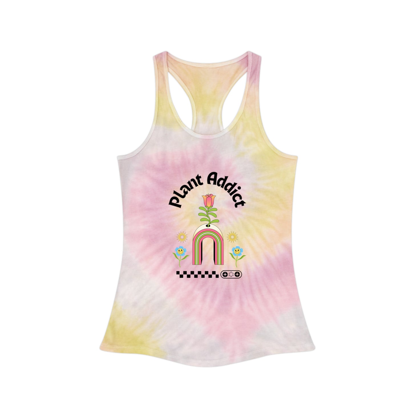 Plant Addict Tie Dye Racerback Tank Top