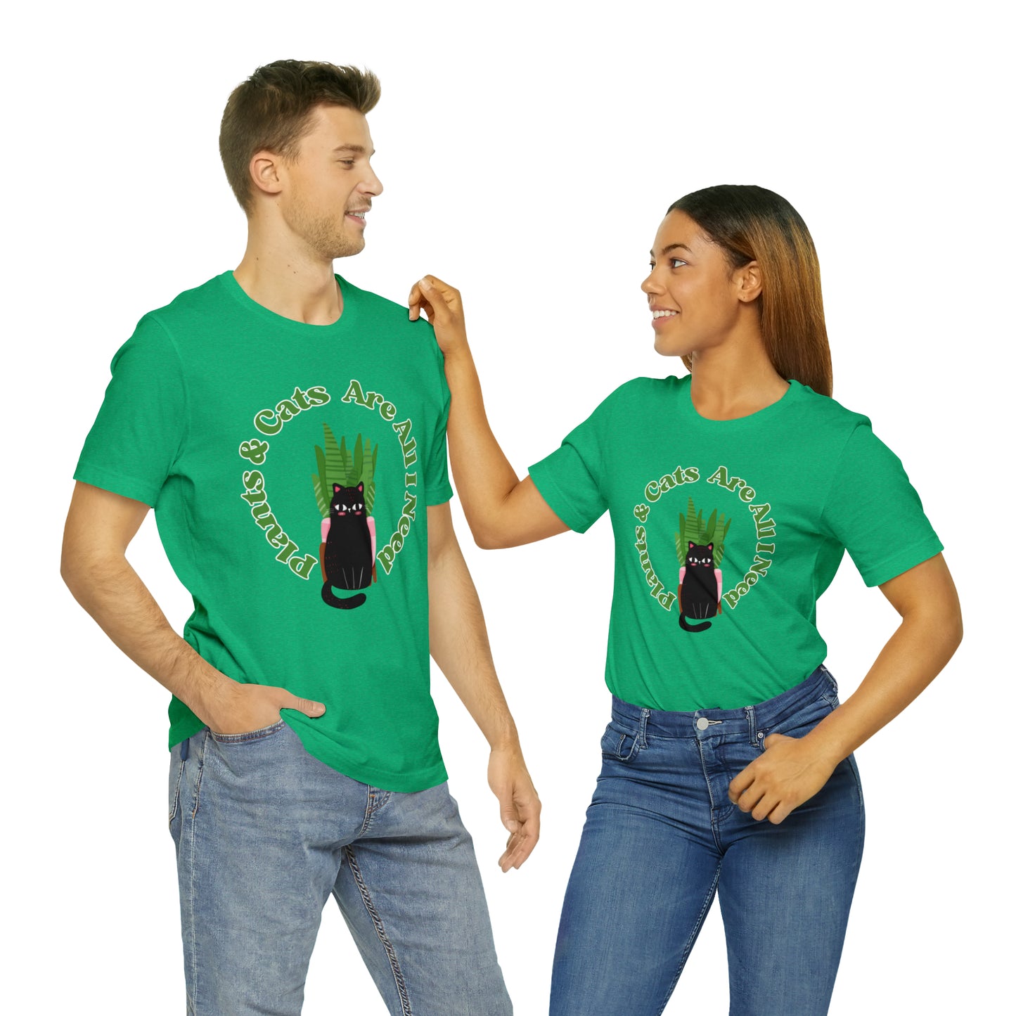 Plants & Cats Are All I Need Unisex Jersey Tee