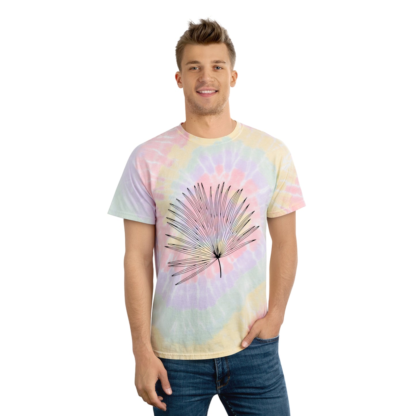 Palm Leaf Tie-Dye Tee, Spiral