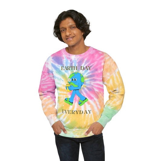 Earth Day Everyday Unisex Tie-Dye Crewneck