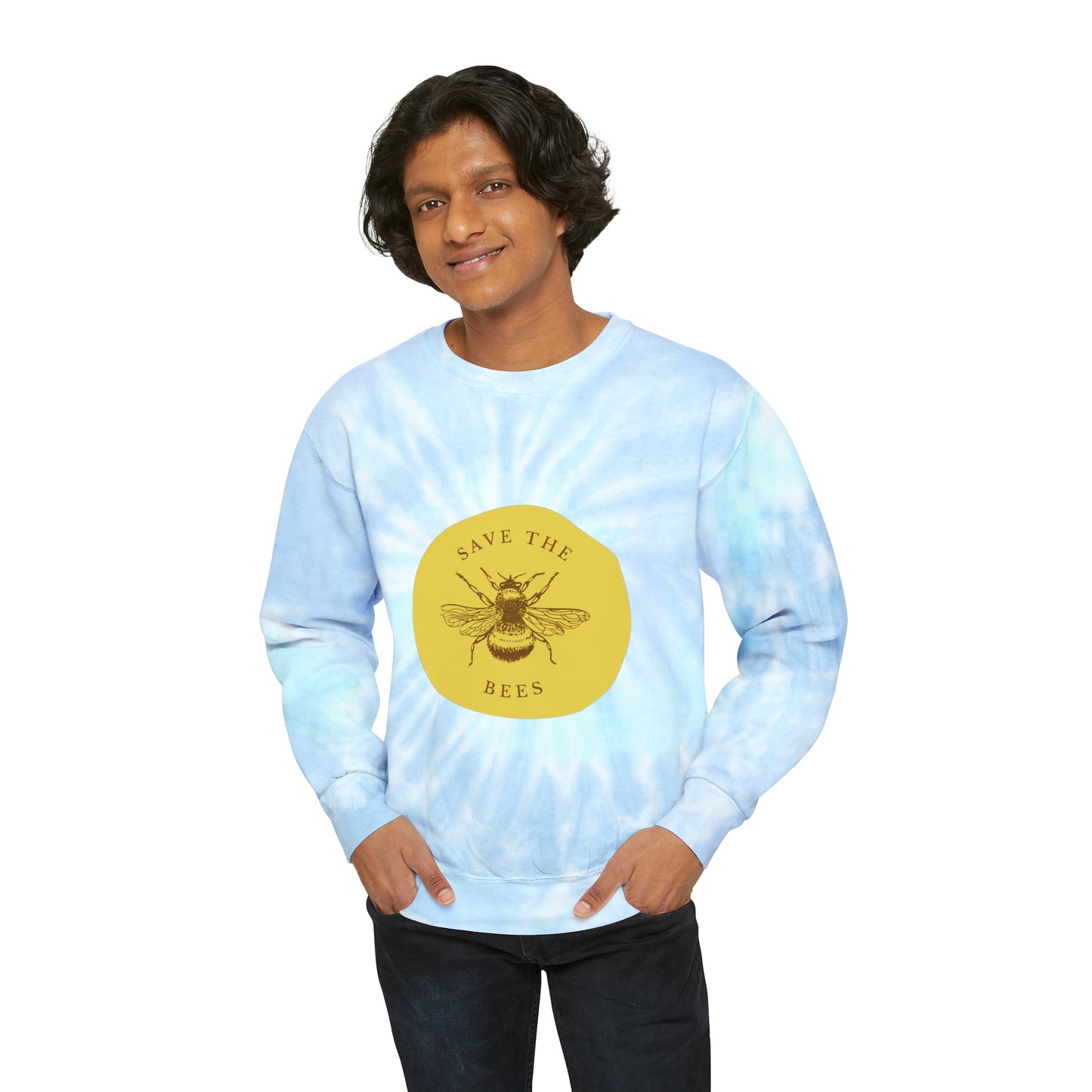 Save The Bees Unisex Tie-Dye Crewneck
