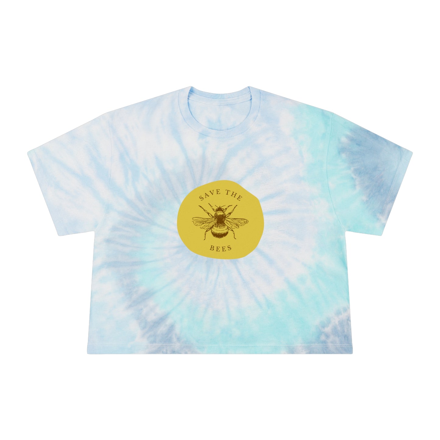 Save The Bees Women's Tie-Dye Crop Tee