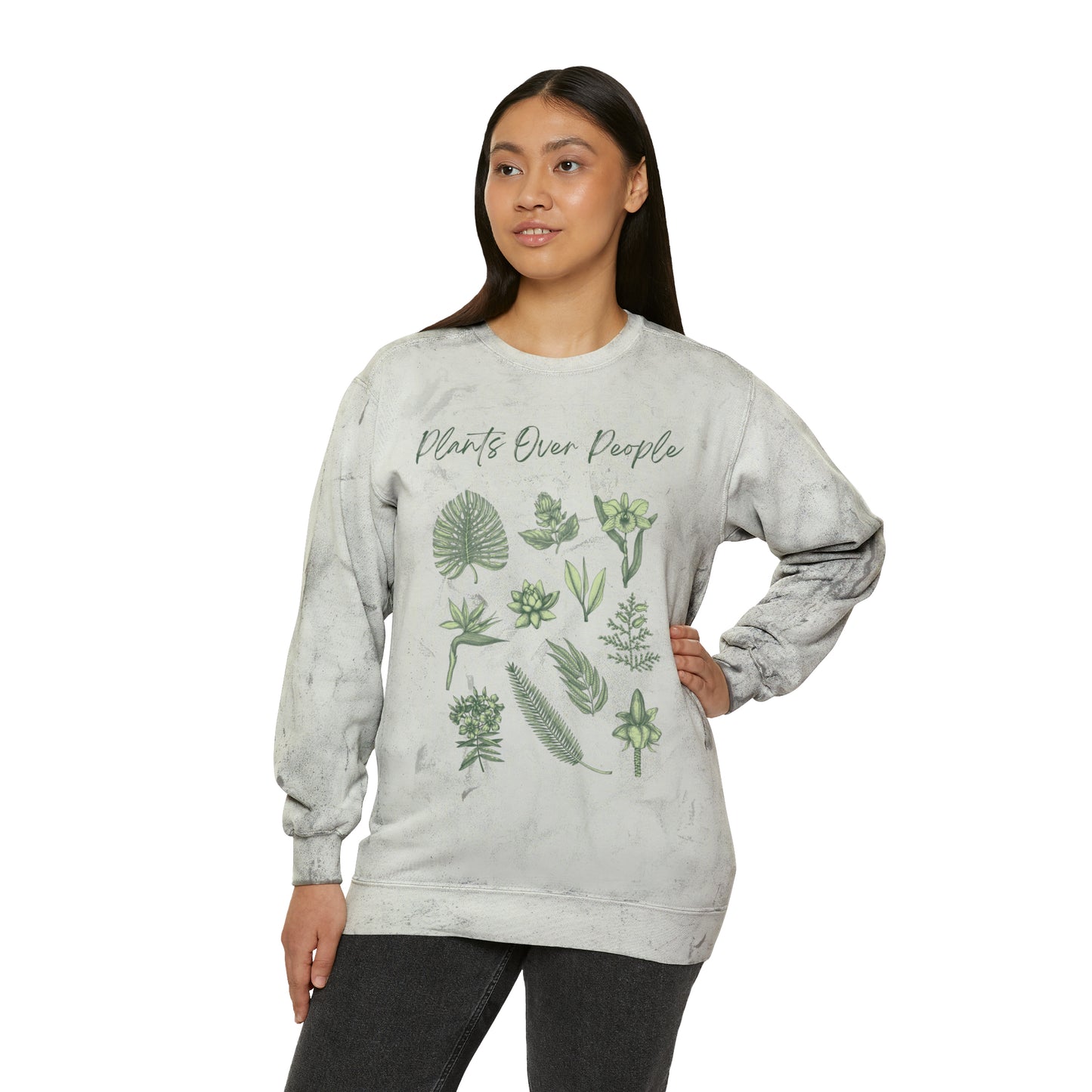 Plants Over People Unisex Color Blast Crewneck