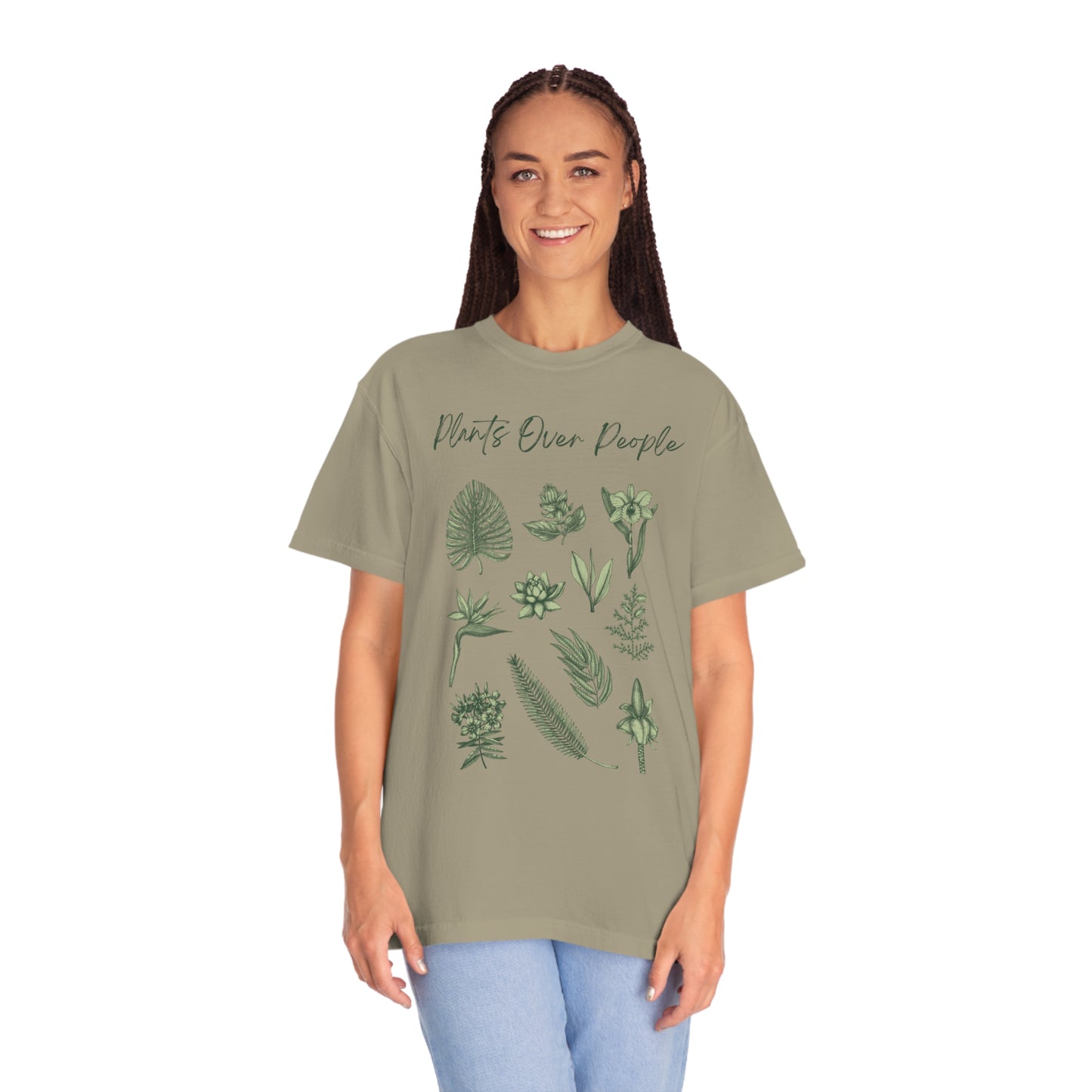 Plants Over People Unisex Garment-Dyed T-shirt