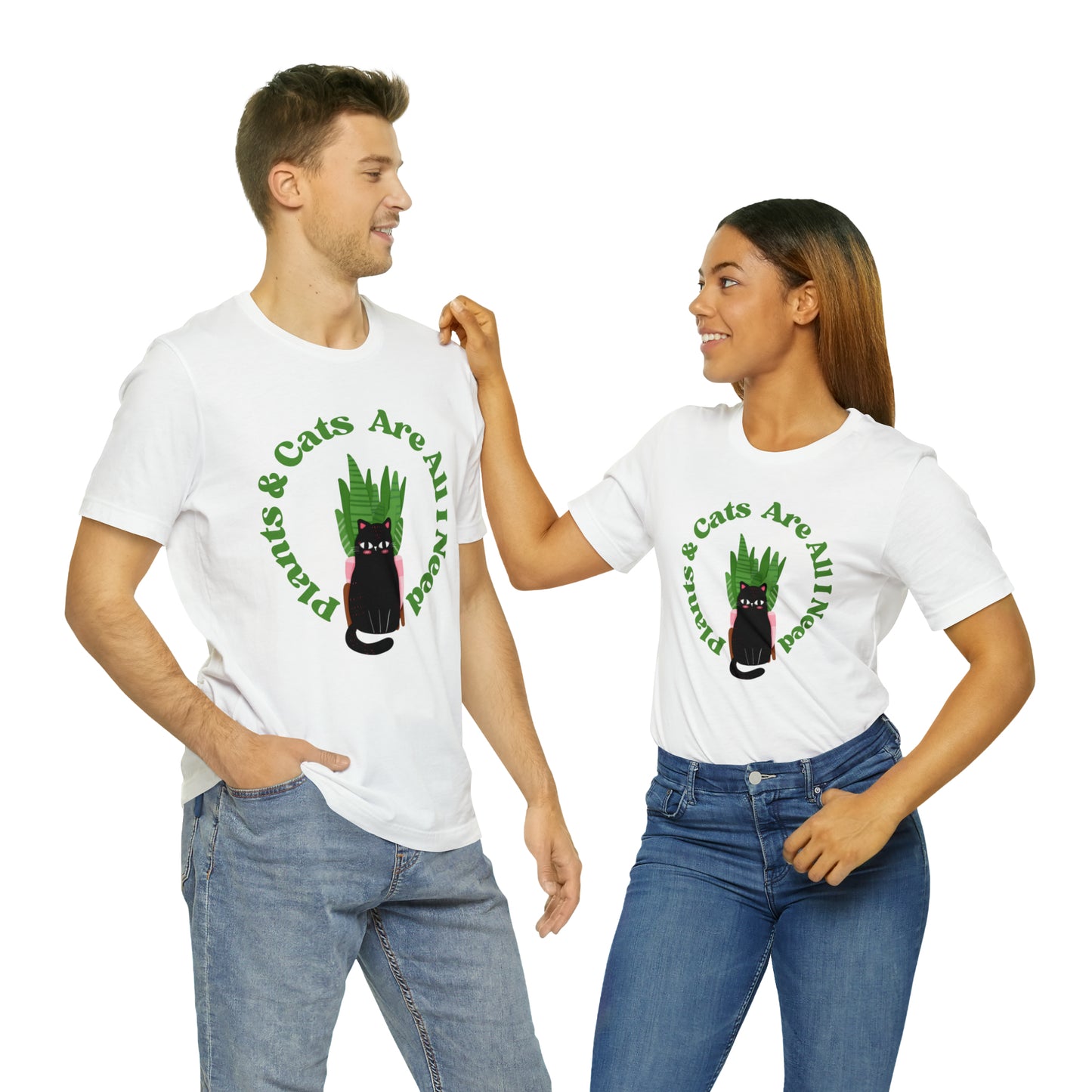 Plants & Cats Are All I Need Unisex Jersey Tee