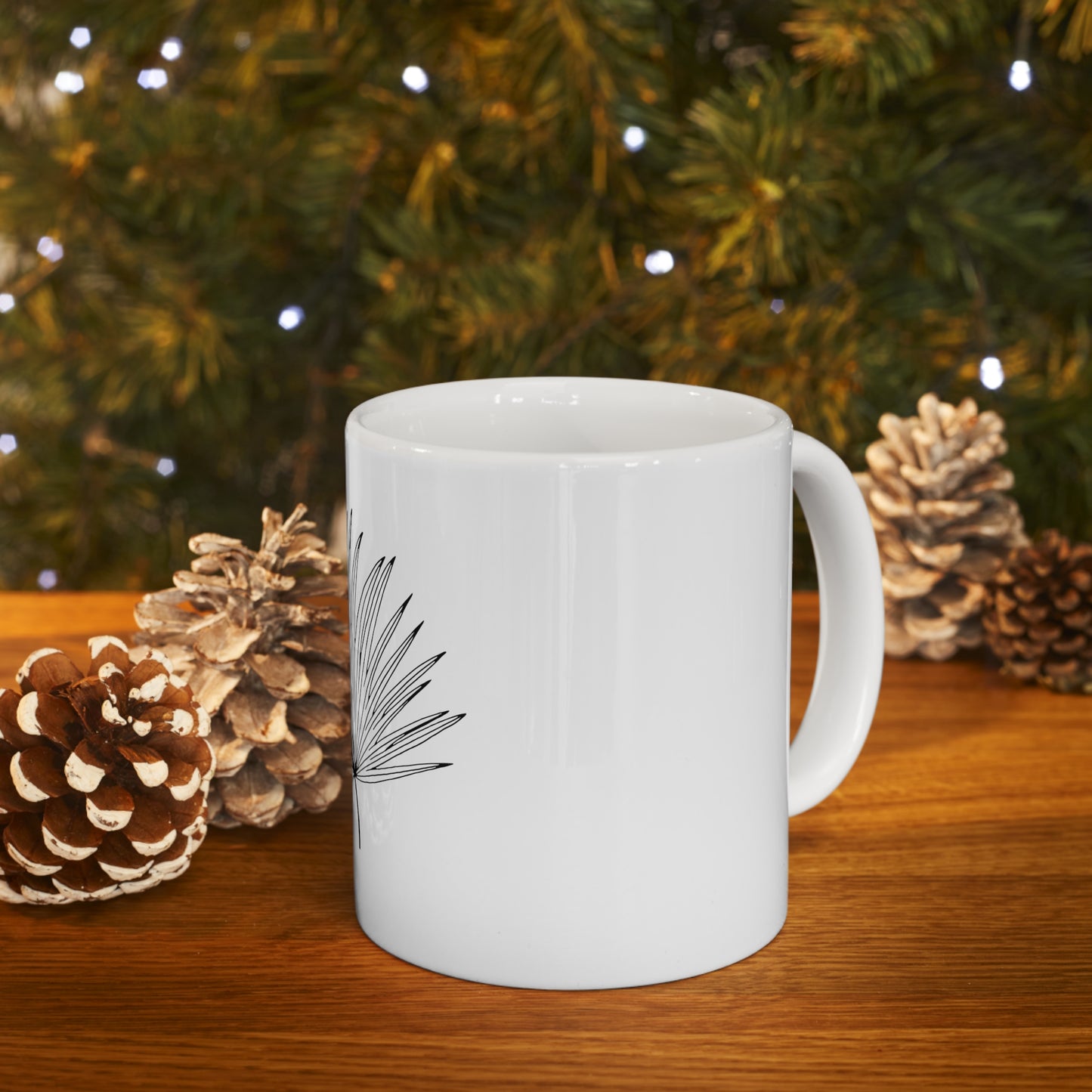 Palm Leaf Ceramic Mug