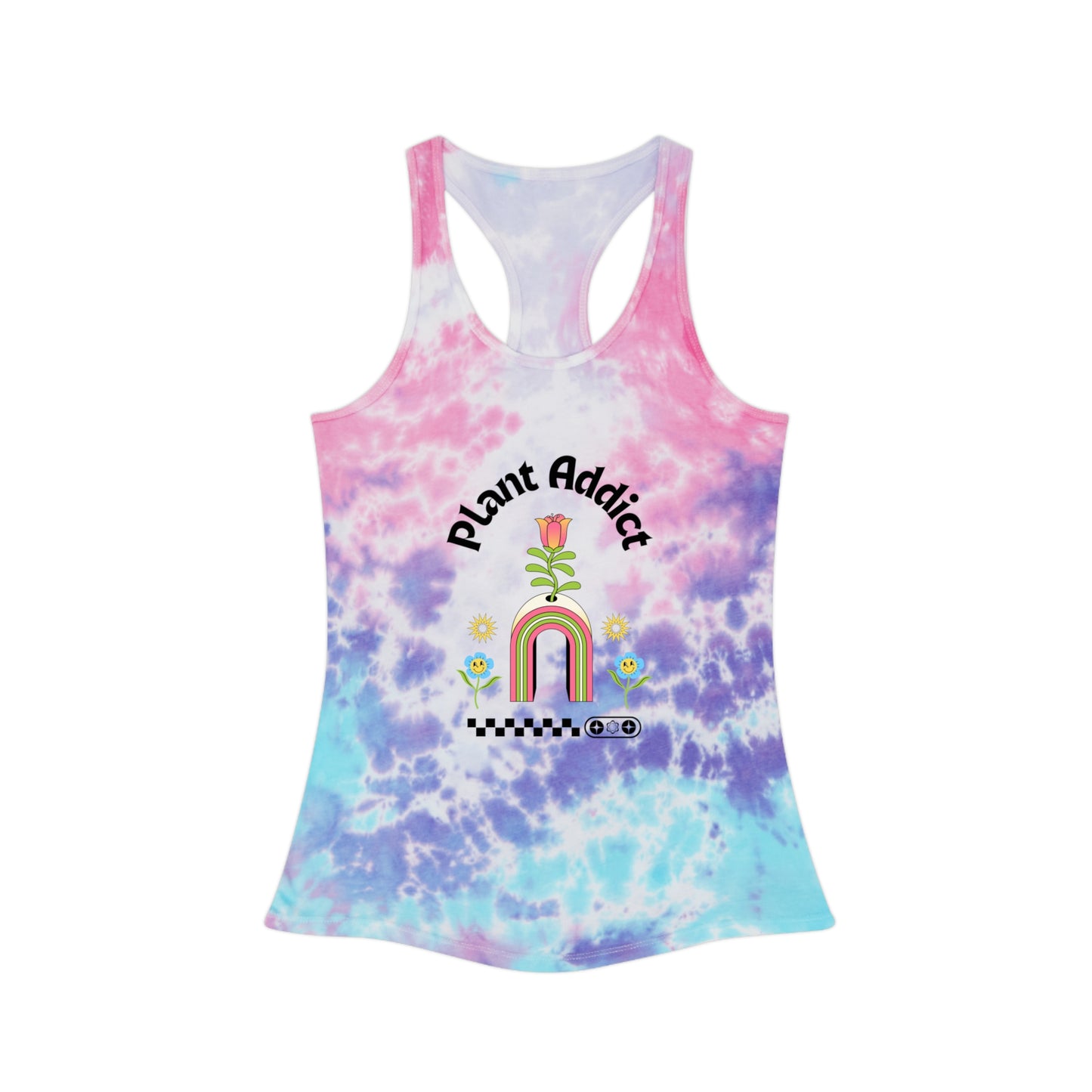 Plant Addict Tie Dye Racerback Tank Top