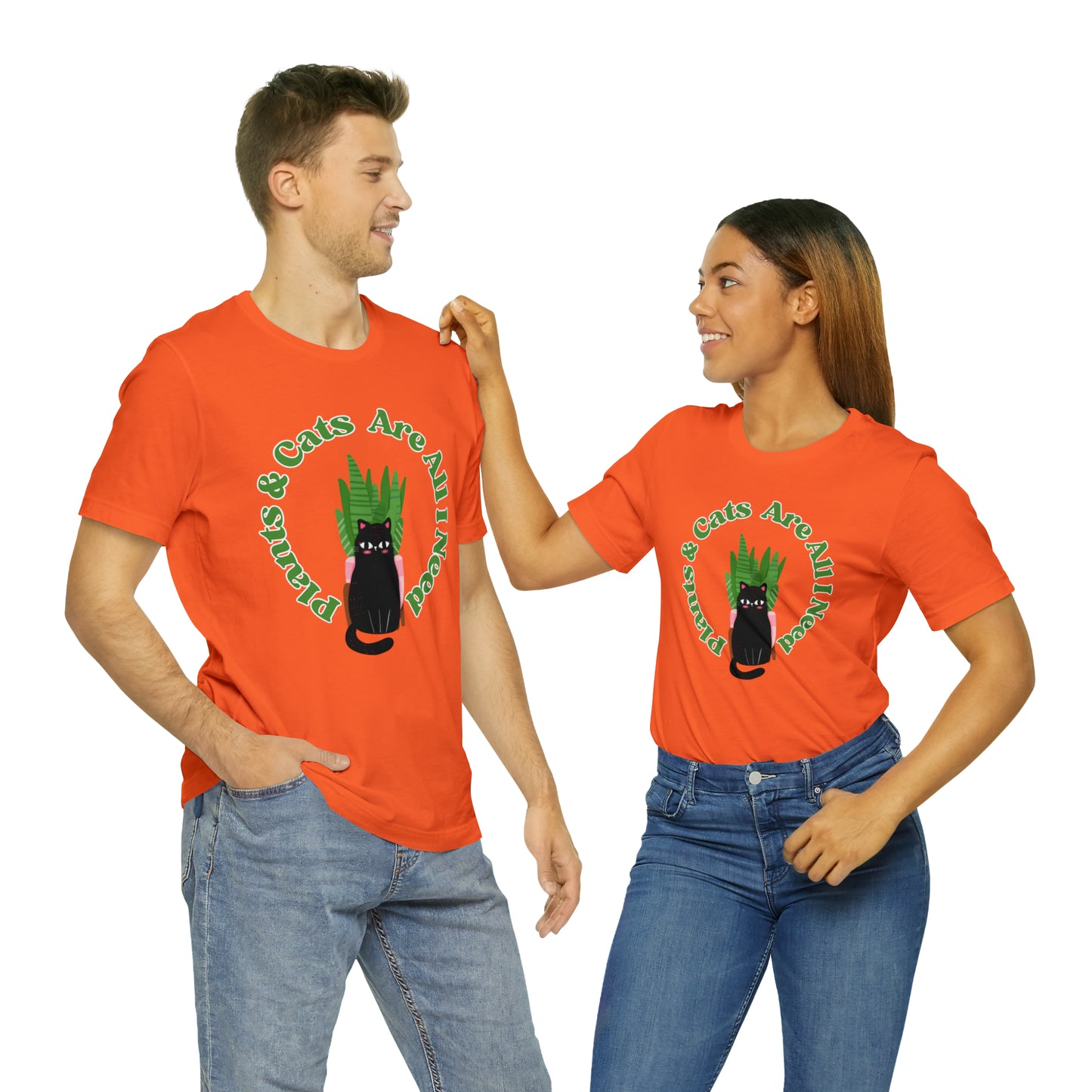 Plants & Cats Are All I Need Unisex Jersey Tee