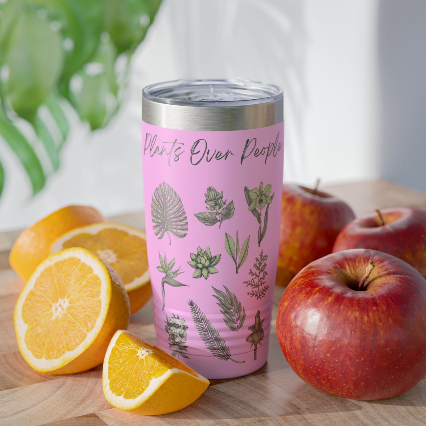 Plants Over People Ringneck Tumbler, 20oz
