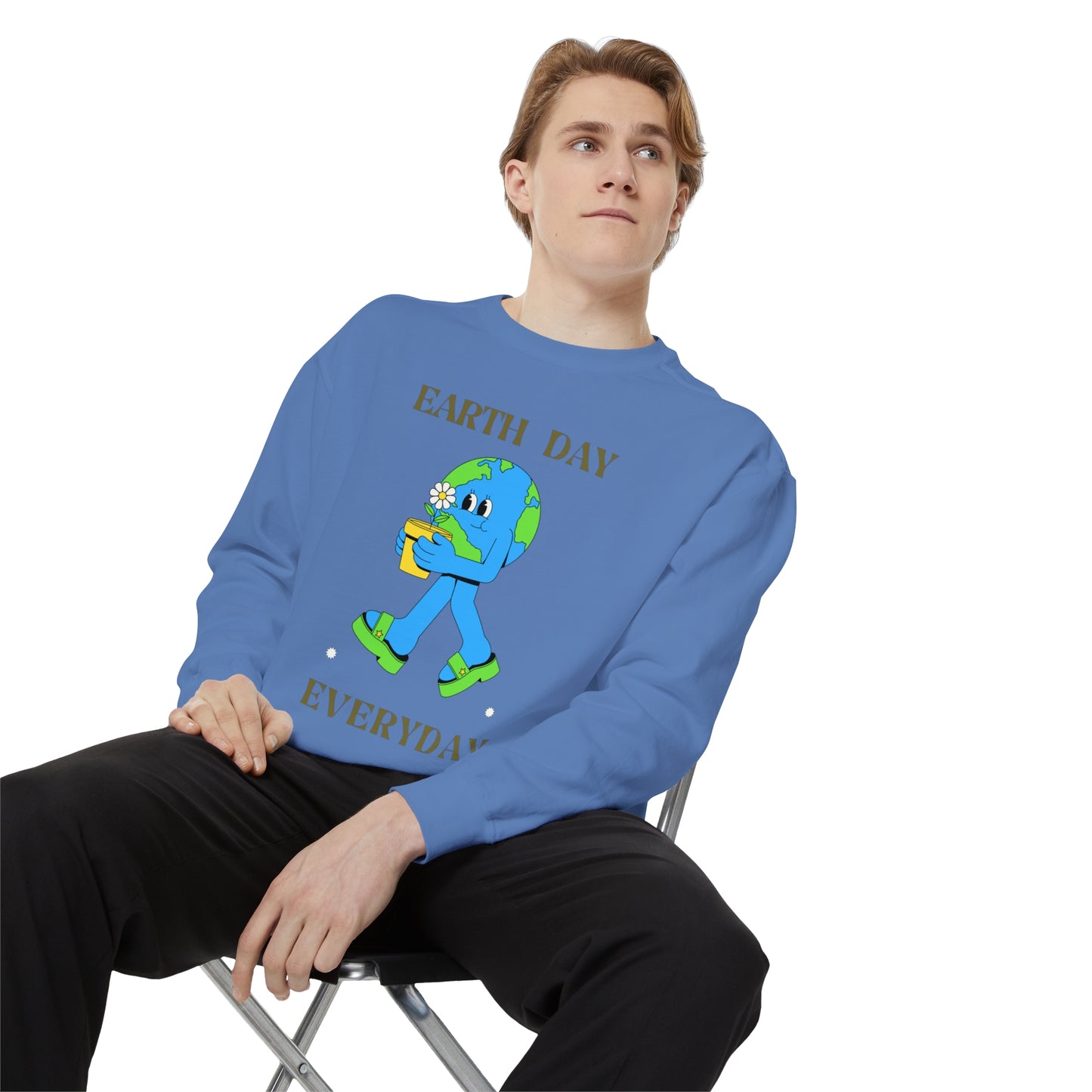 Earth Day Everyday Unisex Garment-Dyed Sweatshirt