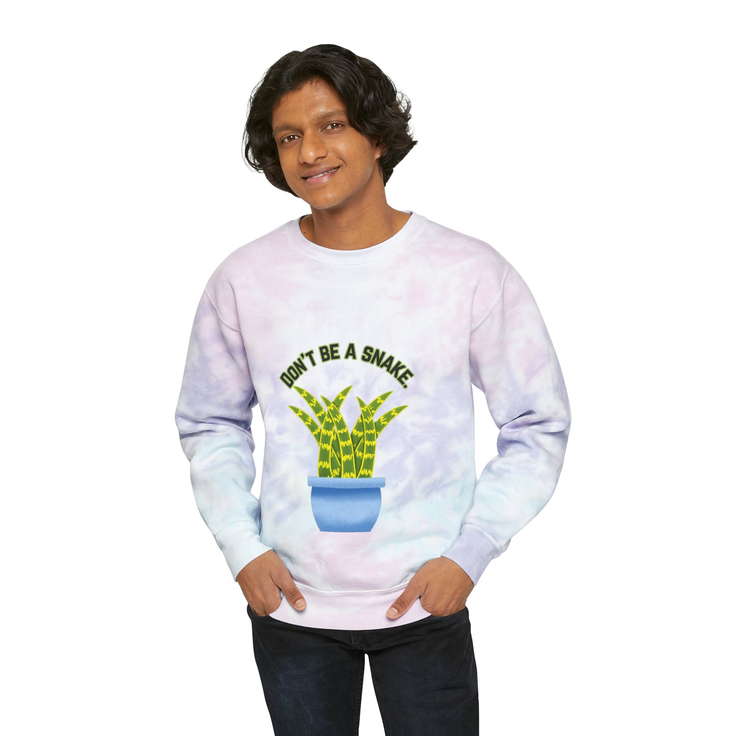 Don't Be A Snake Unisex Tie-Dye Crewneck