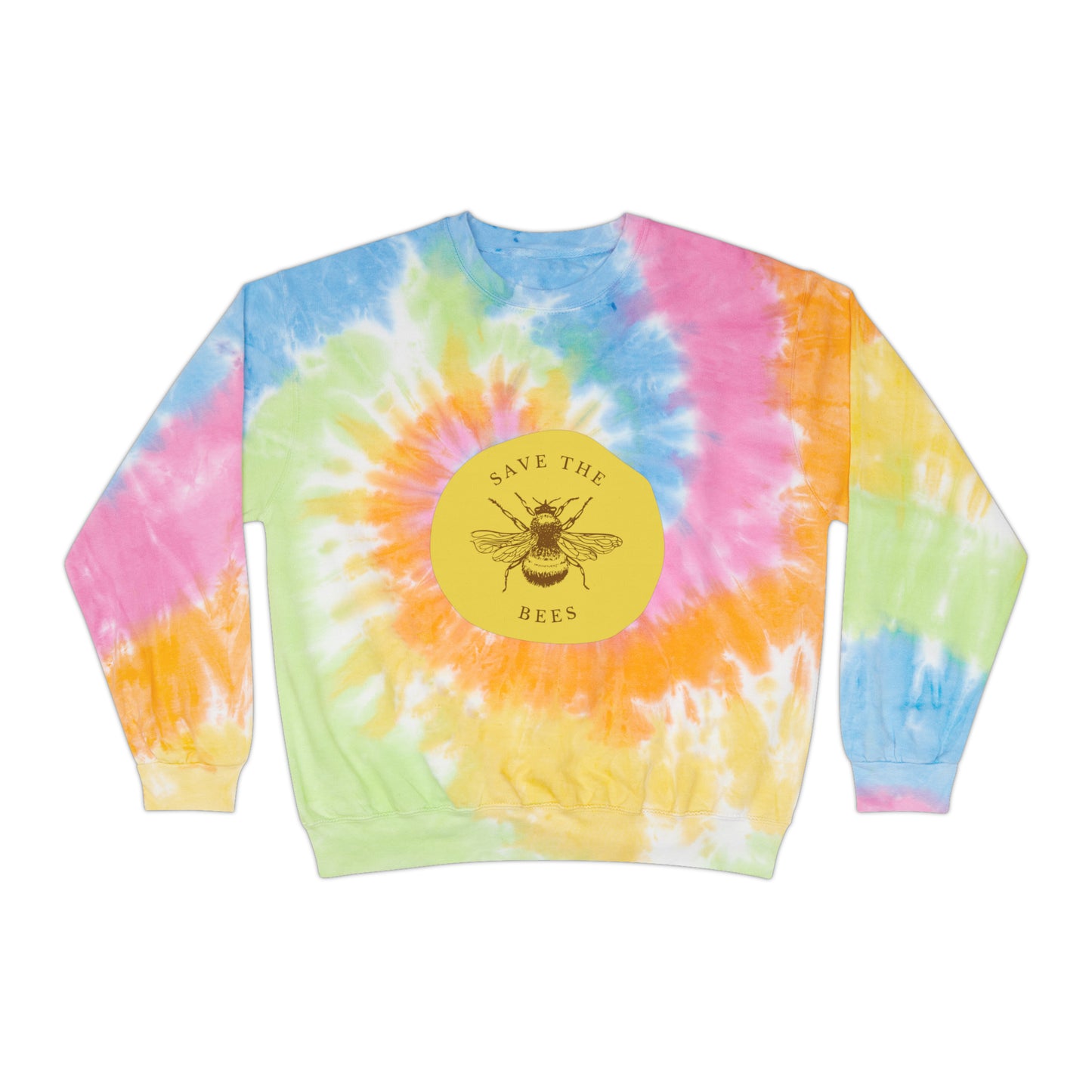 Save The Bees Unisex Tie-Dye Crewneck