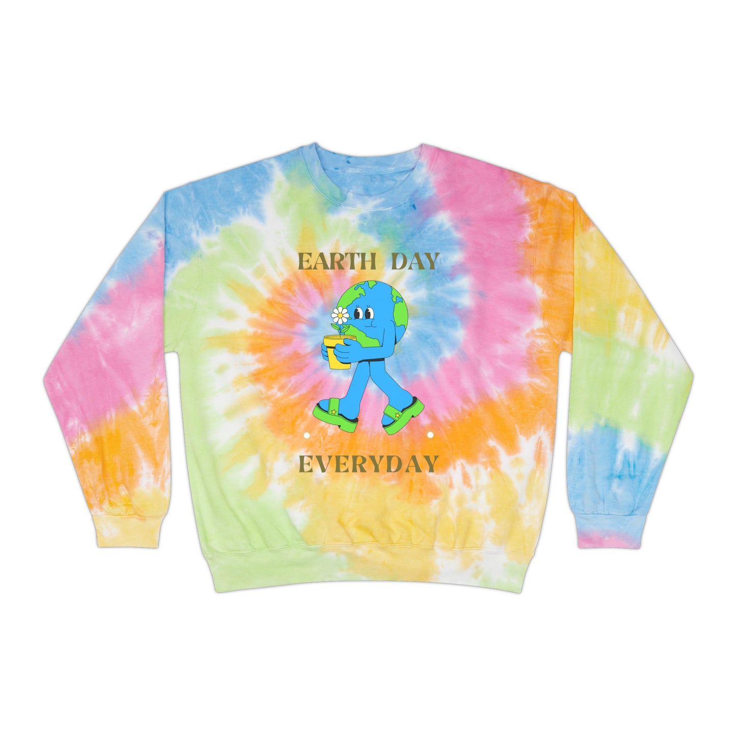 Earth Day Everyday Unisex Tie-Dye Crewneck