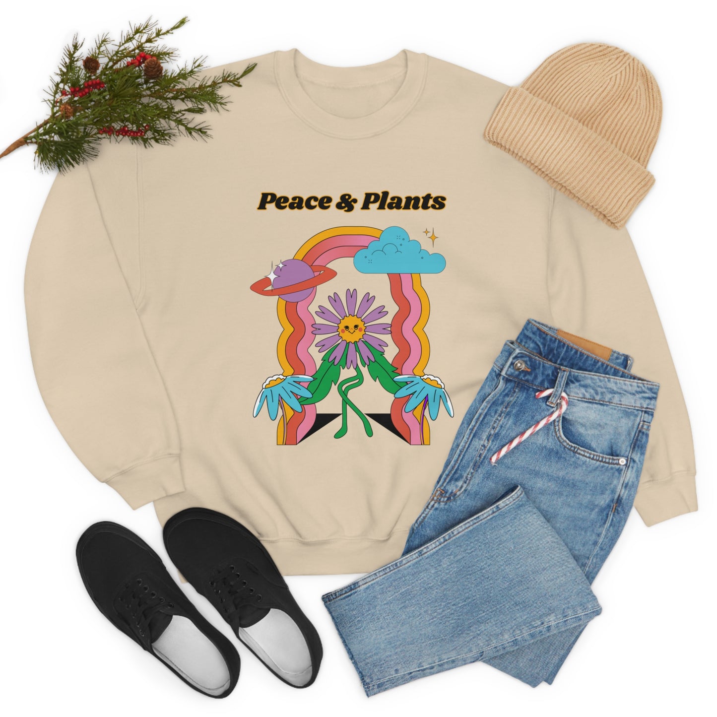 Peace & Plants Unisex Crewneck