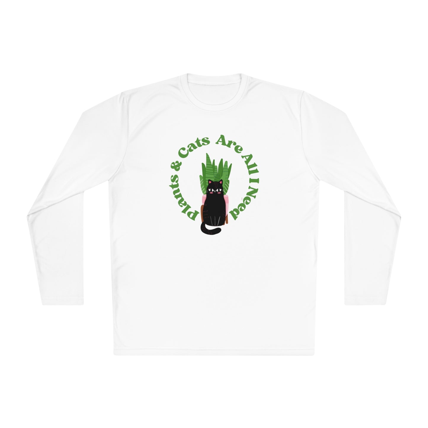 Plants & Cats Are All I Need Unisex Lightweight Long Sleeve