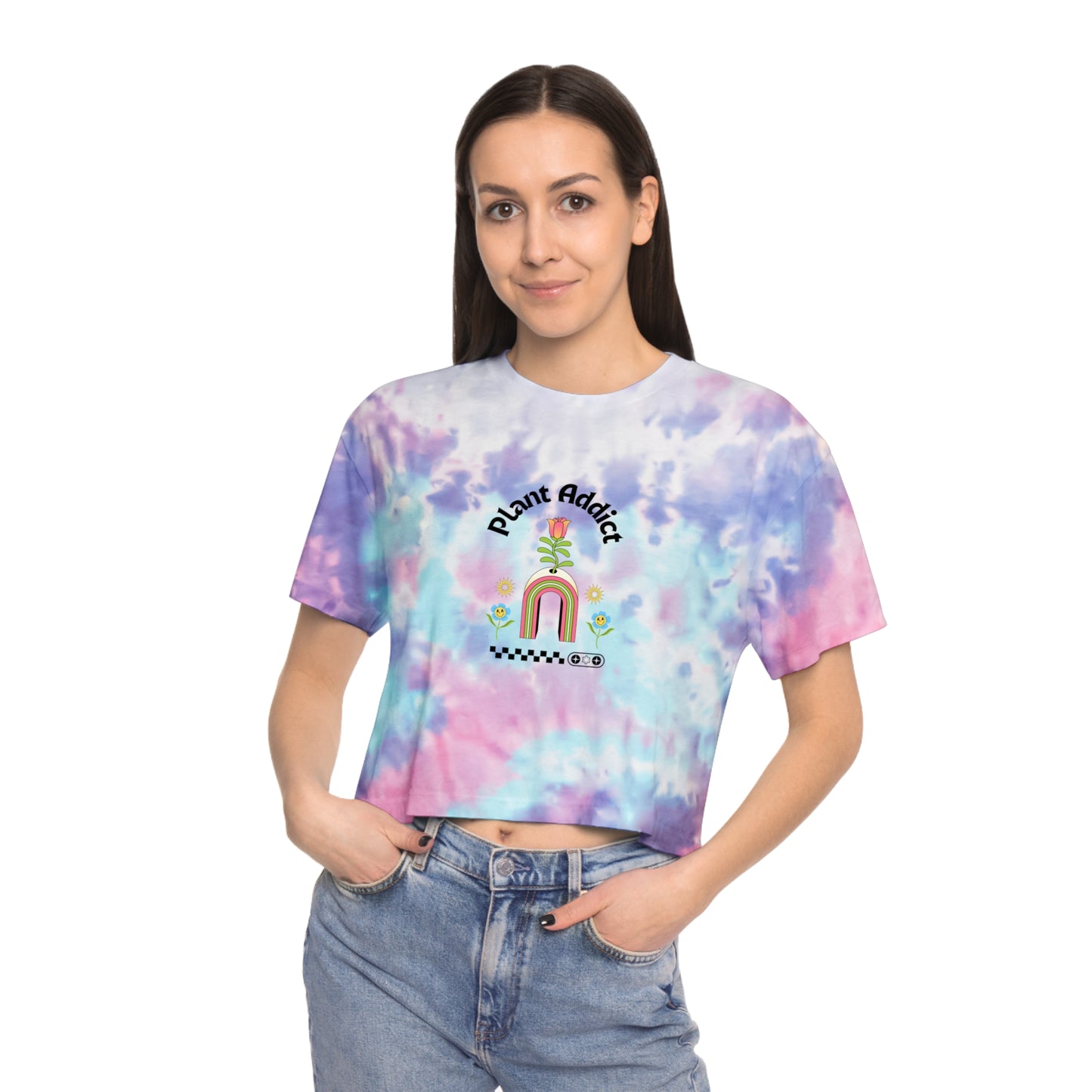 Plant Addict Women's Tie-Dye Crop Tee