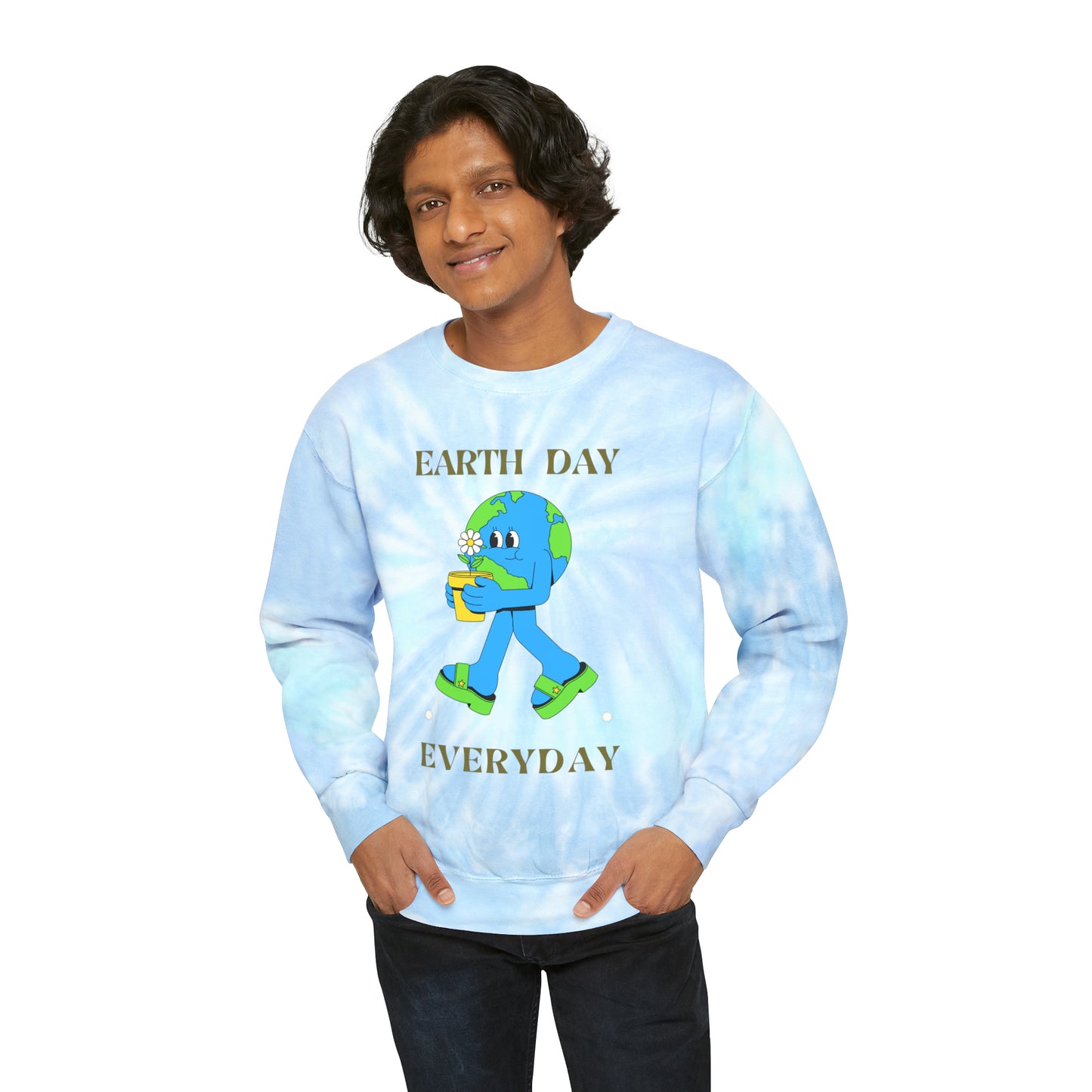 Earth Day Everyday Unisex Tie-Dye Crewneck