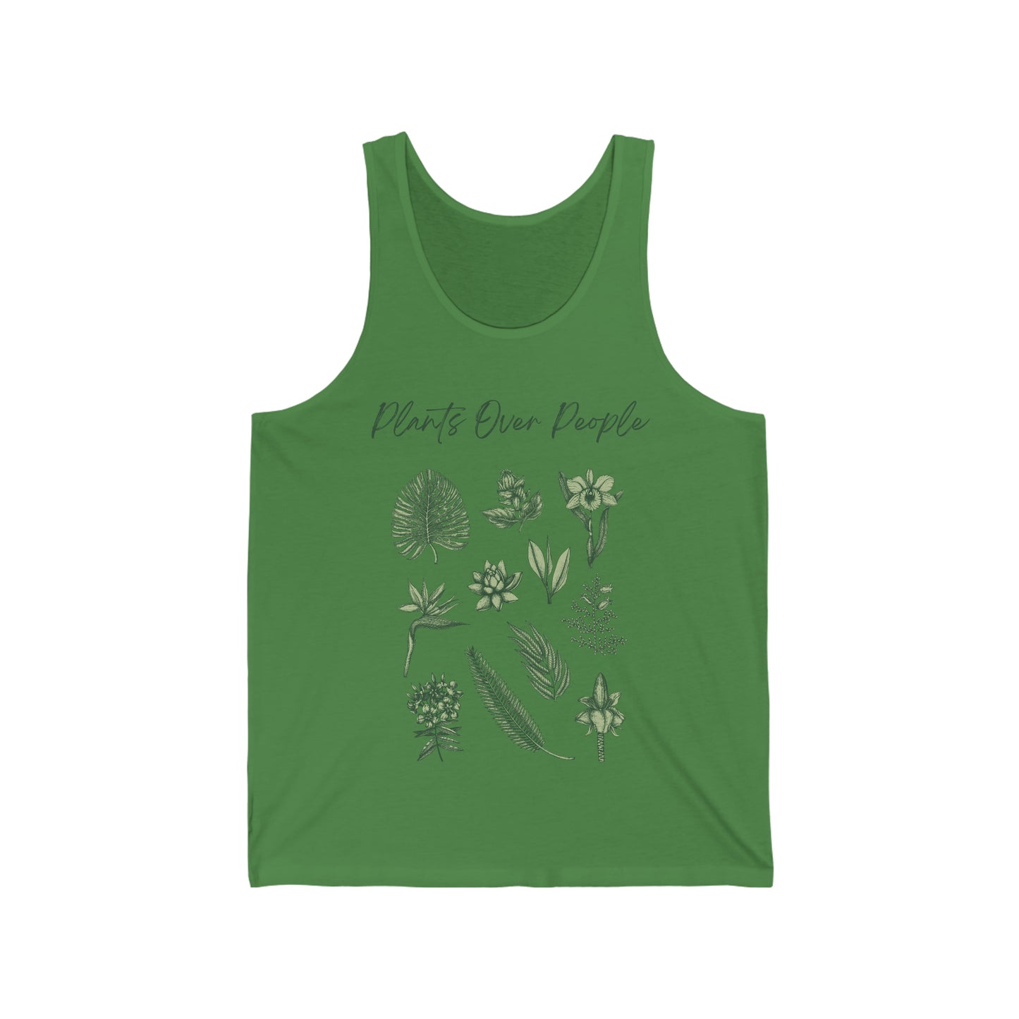 Plants Over People Unisex Jersey Tank