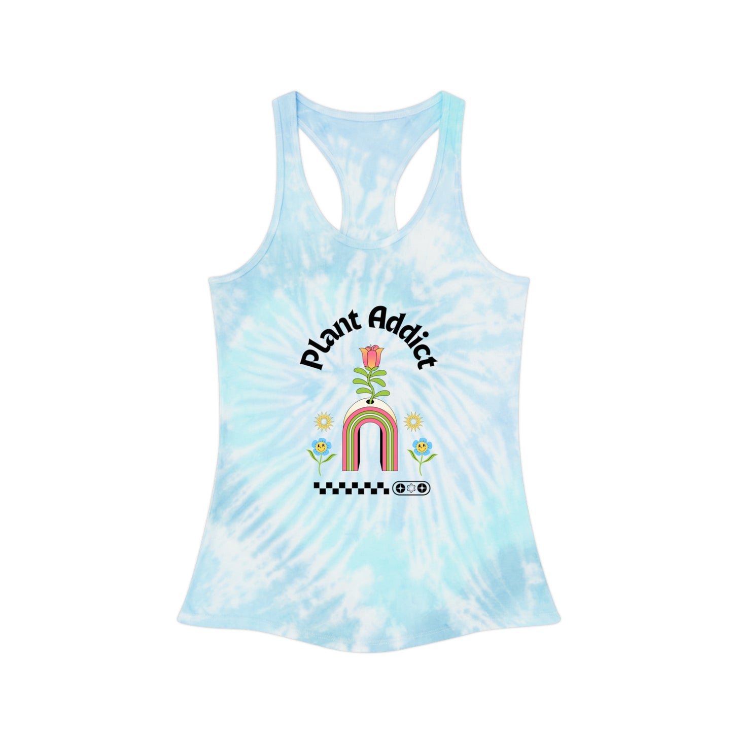 Plant Addict Tie Dye Racerback Tank Top