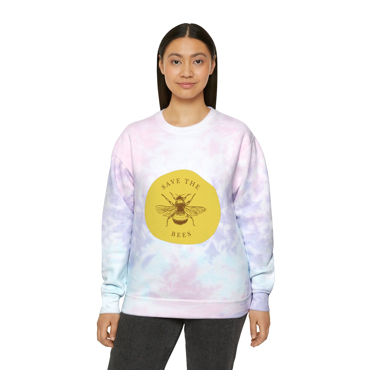 Save The Bees Unisex Tie-Dye Crewneck