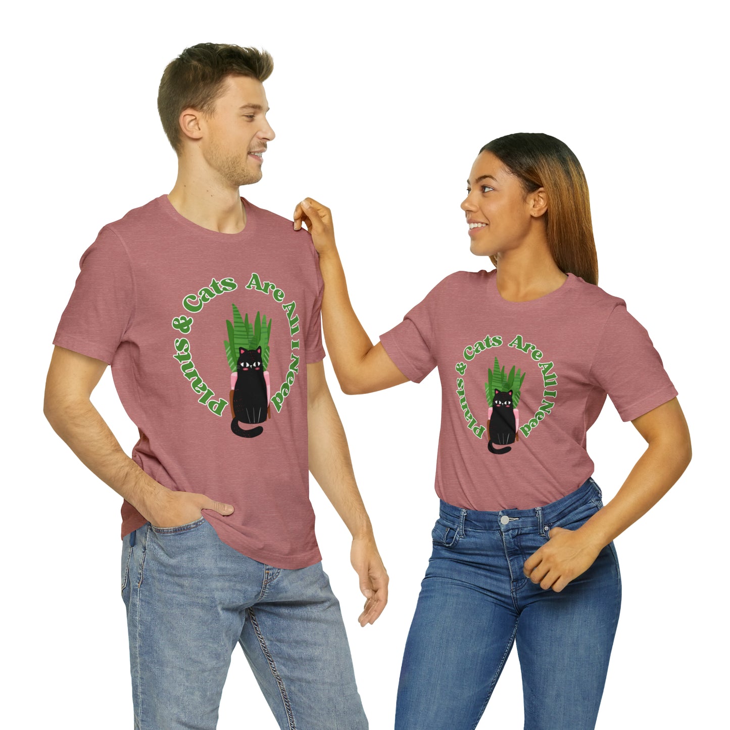 Plants & Cats Are All I Need Unisex Jersey Tee