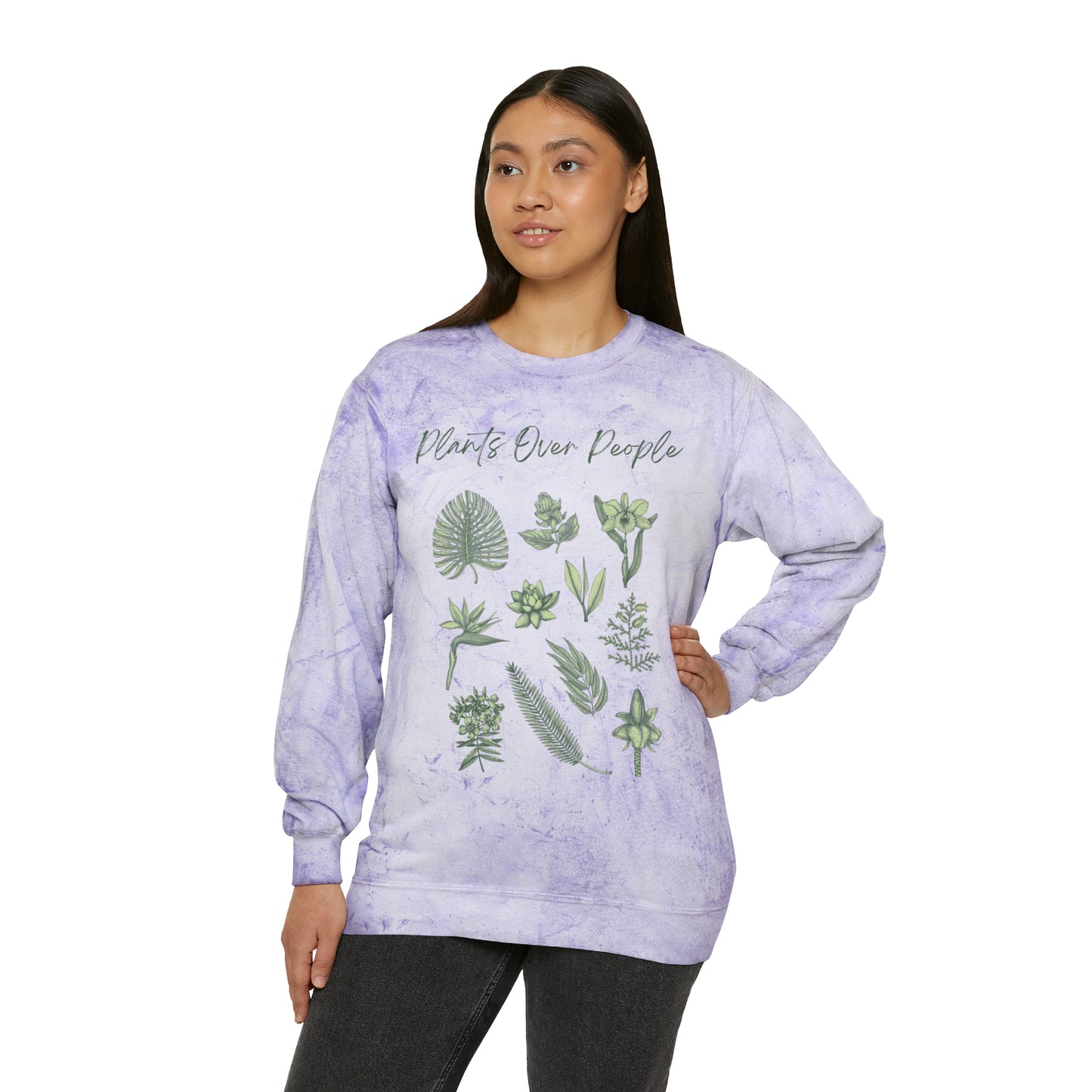 Plants Over People Unisex Color Blast Crewneck