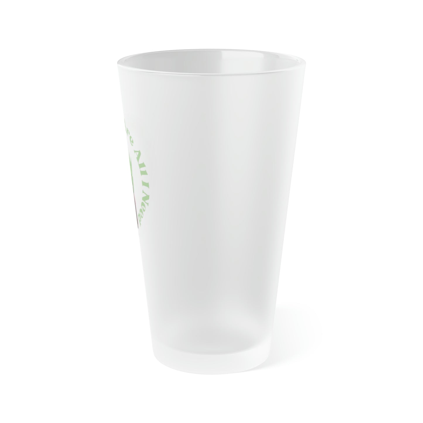 Plants & Cats Are All I Need Frosted Pint Glass, 16oz