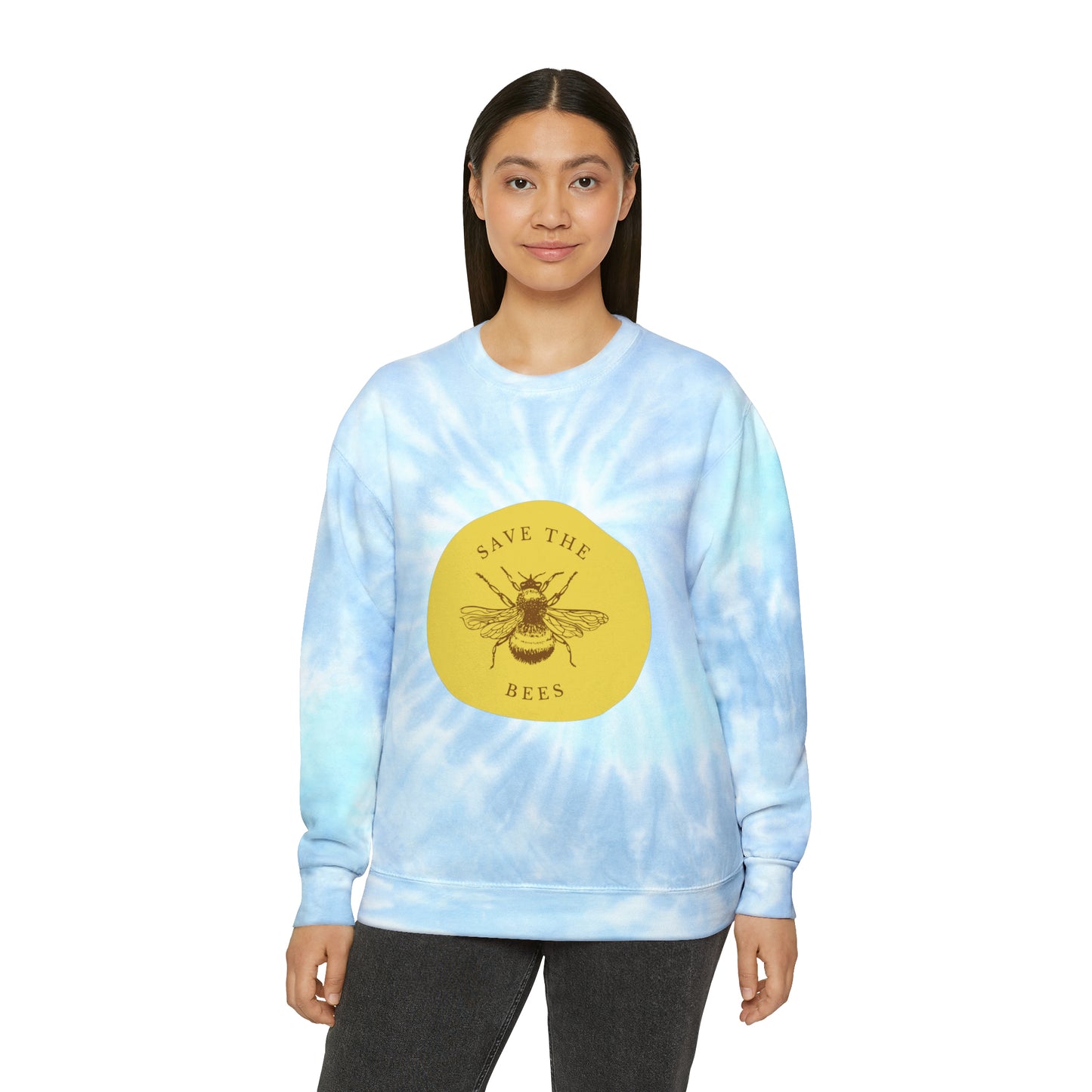 Save The Bees Unisex Tie-Dye Crewneck
