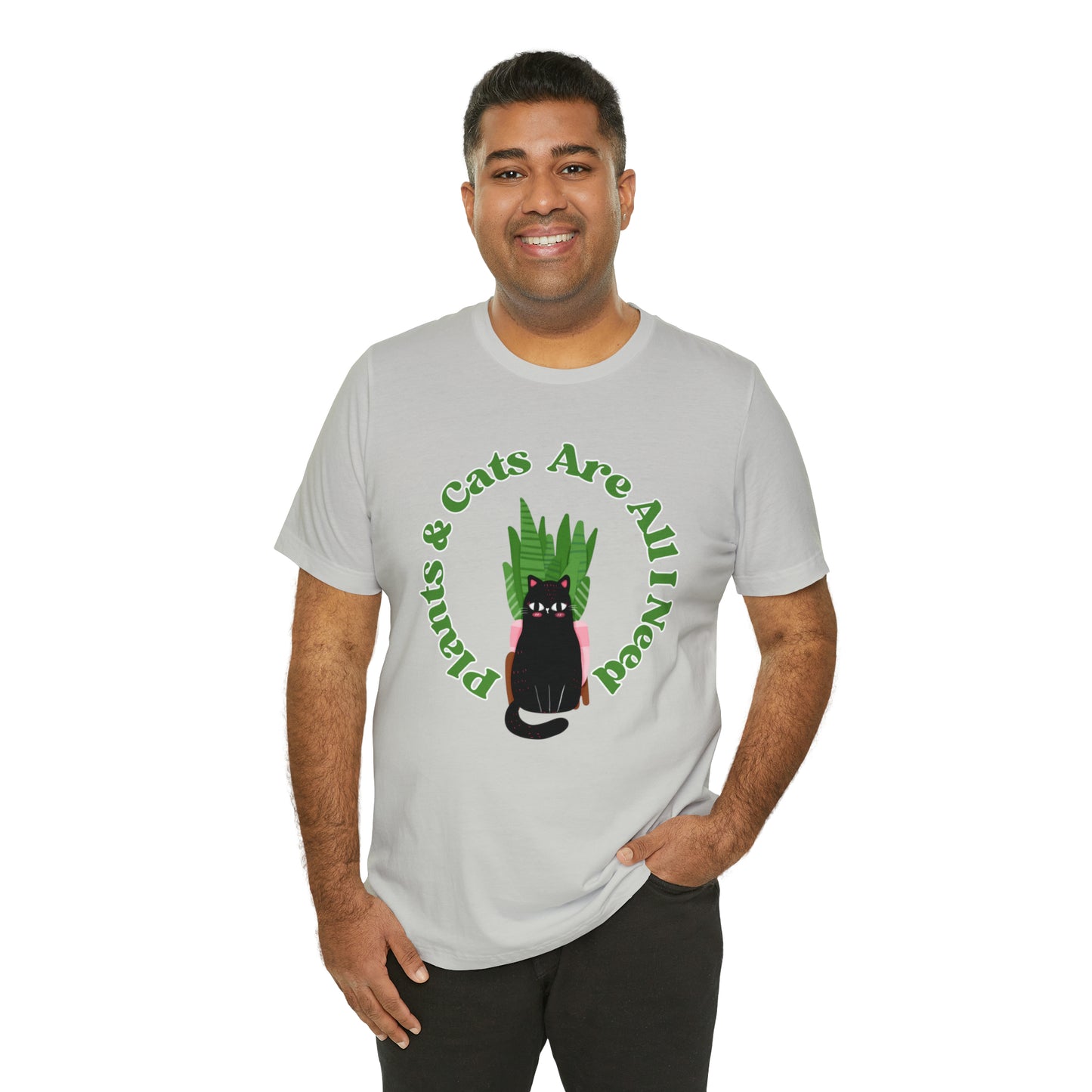 Plants & Cats Are All I Need Unisex Jersey Tee