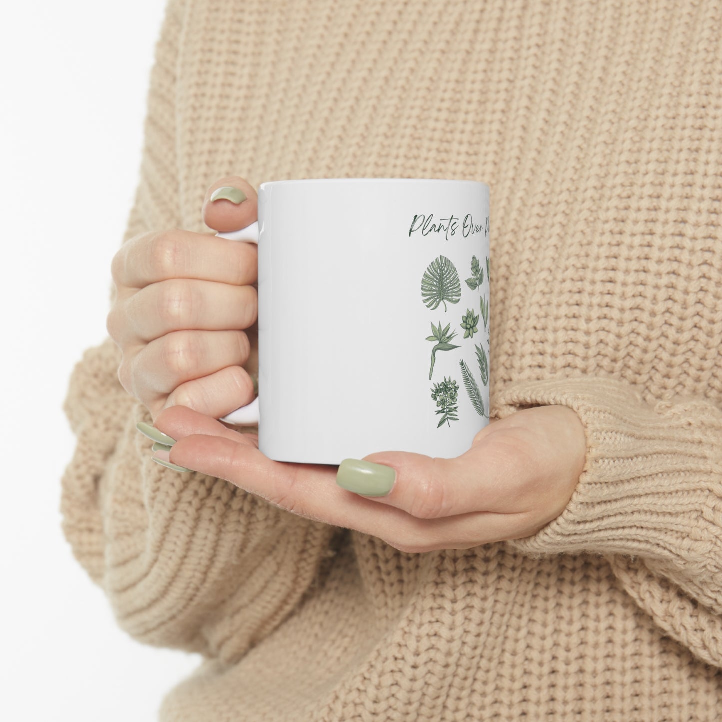 Plants Over People Ceramic Mug