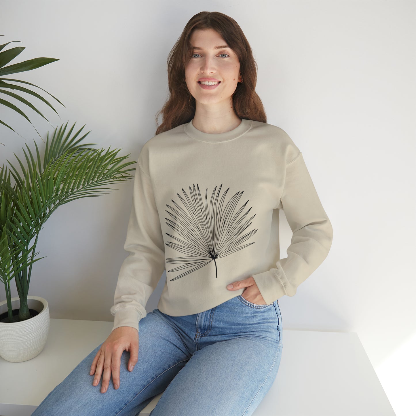 Palm Leaf Unisex Crewneck Sweatshirt