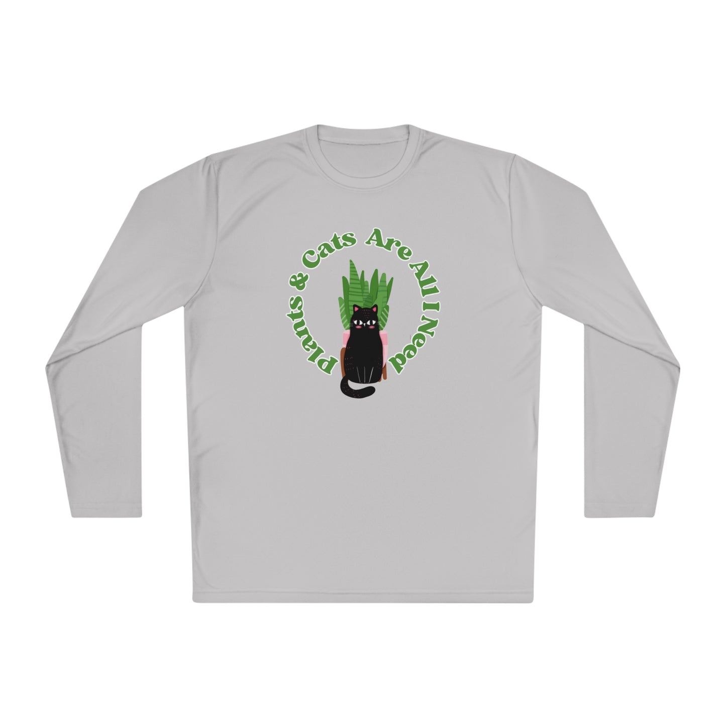 Plants & Cats Are All I Need Unisex Lightweight Long Sleeve