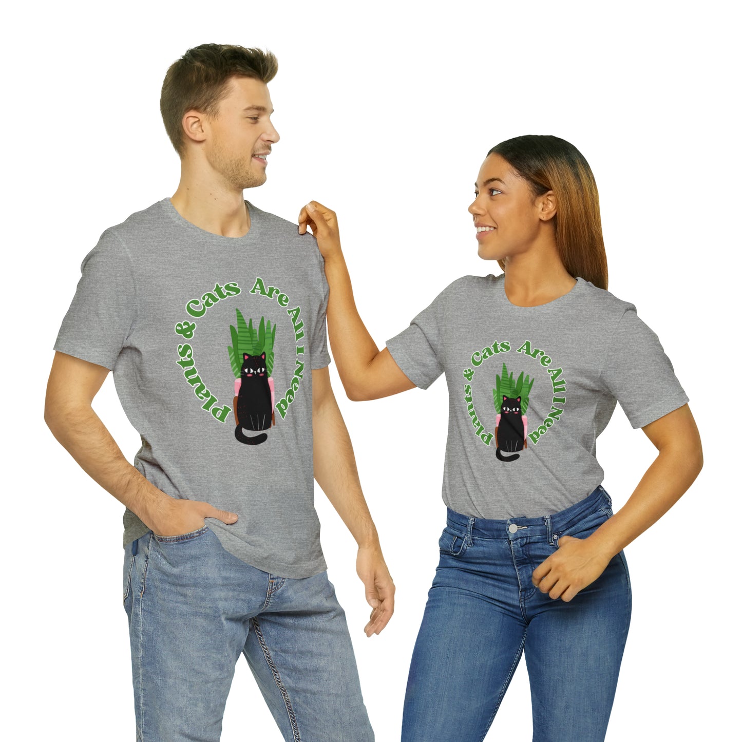 Plants & Cats Are All I Need Unisex Jersey Tee