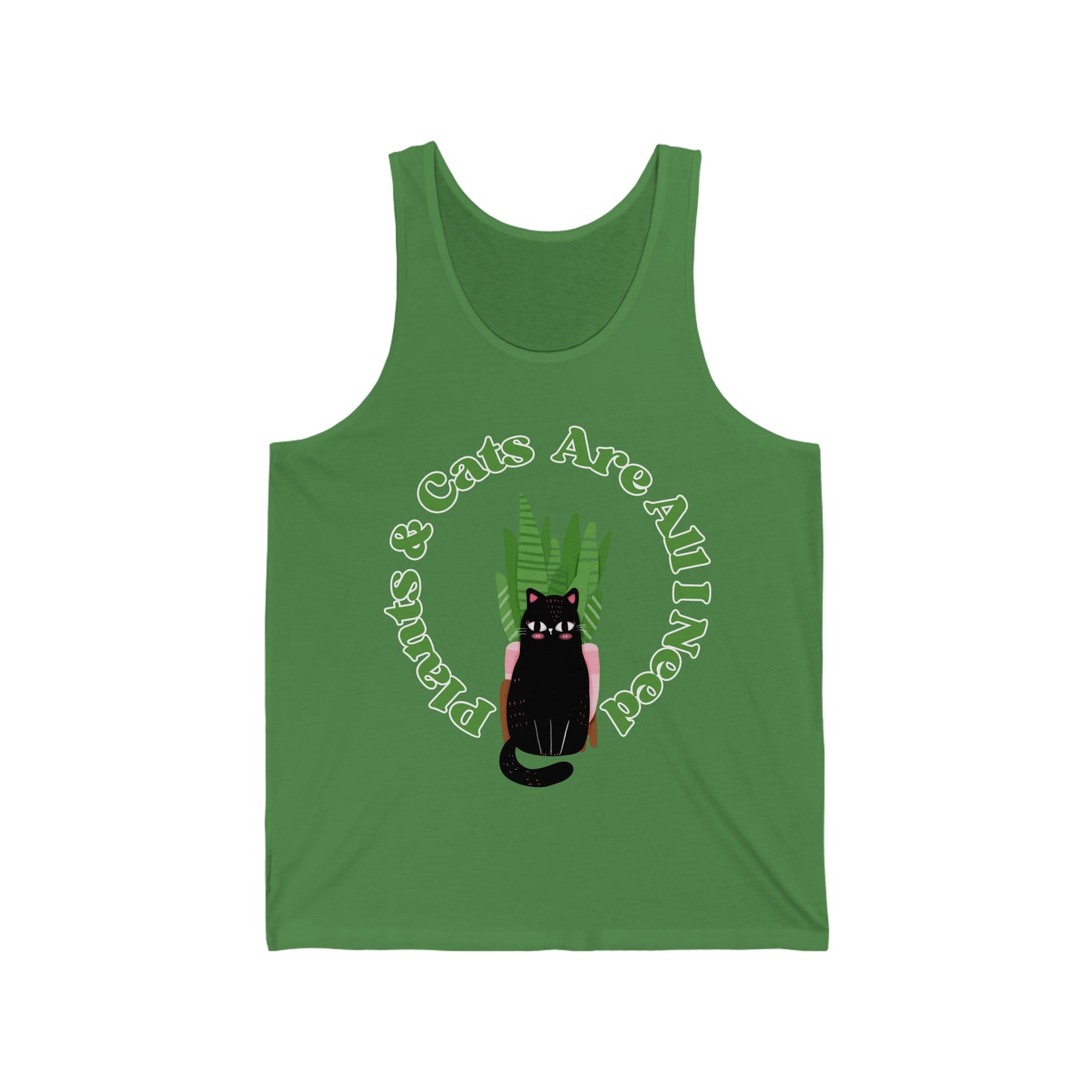 Plants & Cats Are All I Need Unisex Jersey Tank