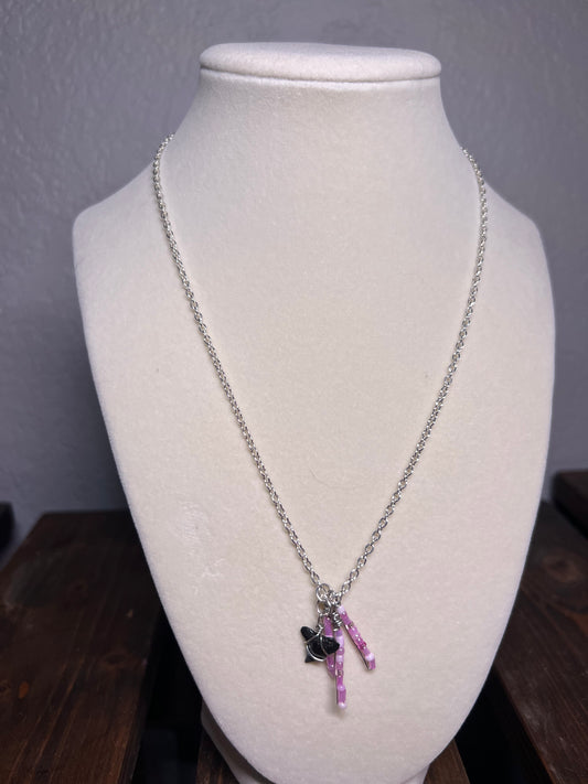 Beaded wire wrapped sharks tooth necklace